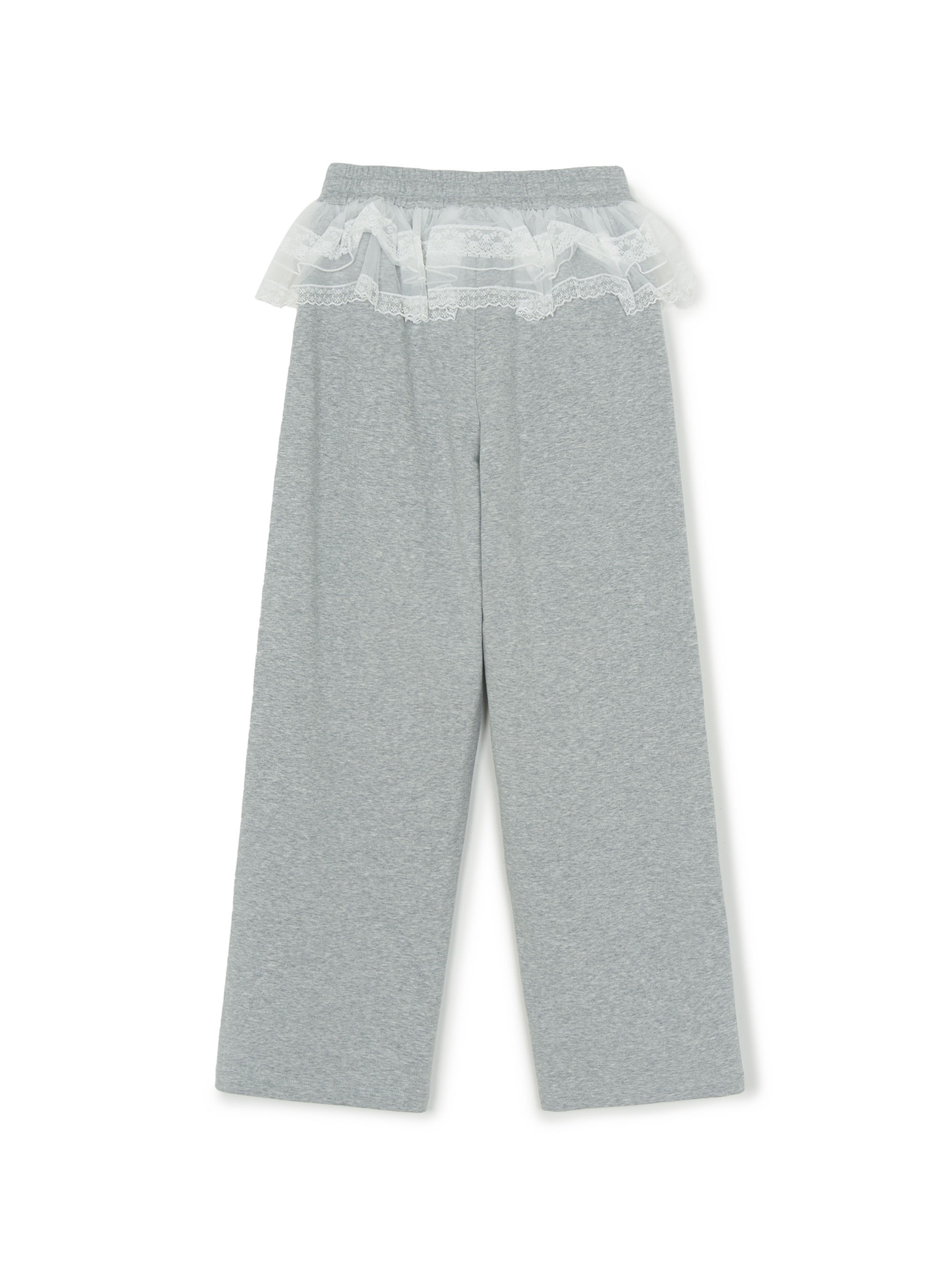 [mlb korea] Women's Basic Lace Ruffle Semi Wide Pants