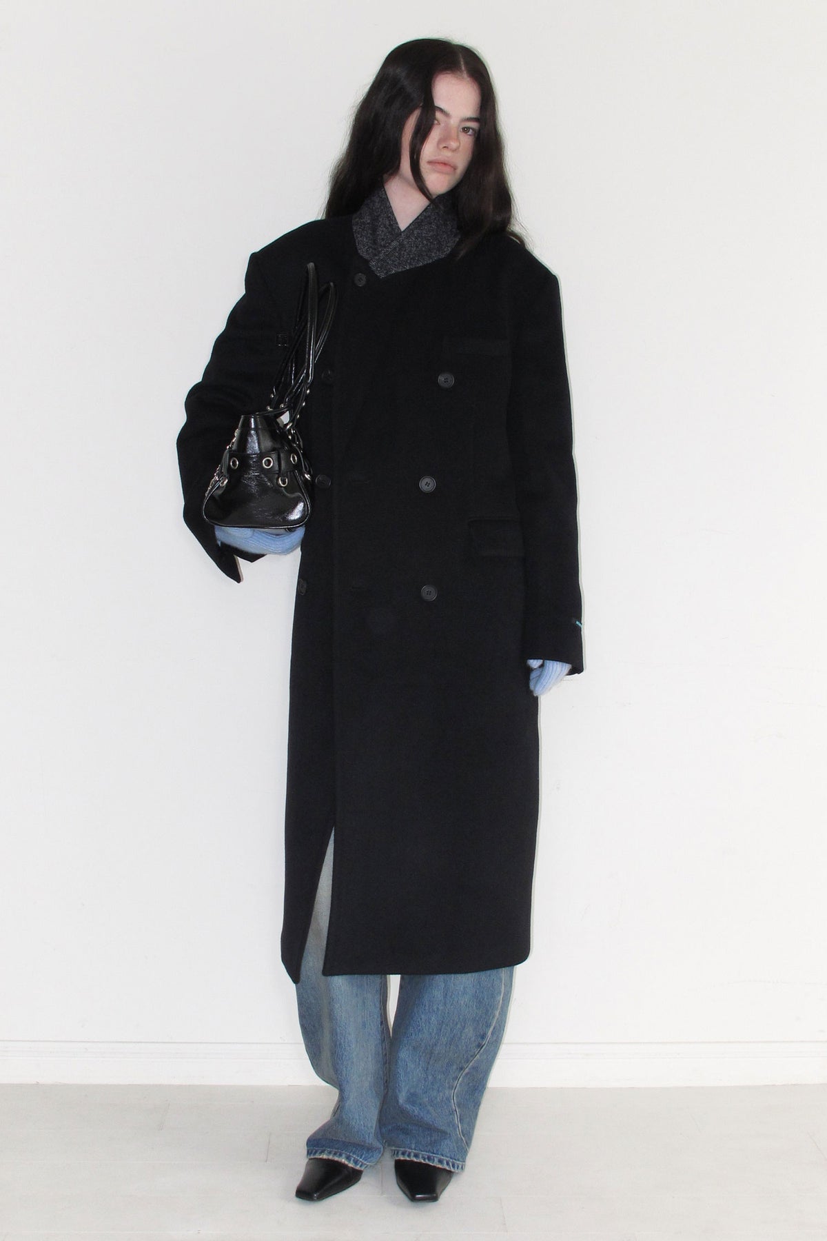 Instantfunk Studded Baguette Bag - Black