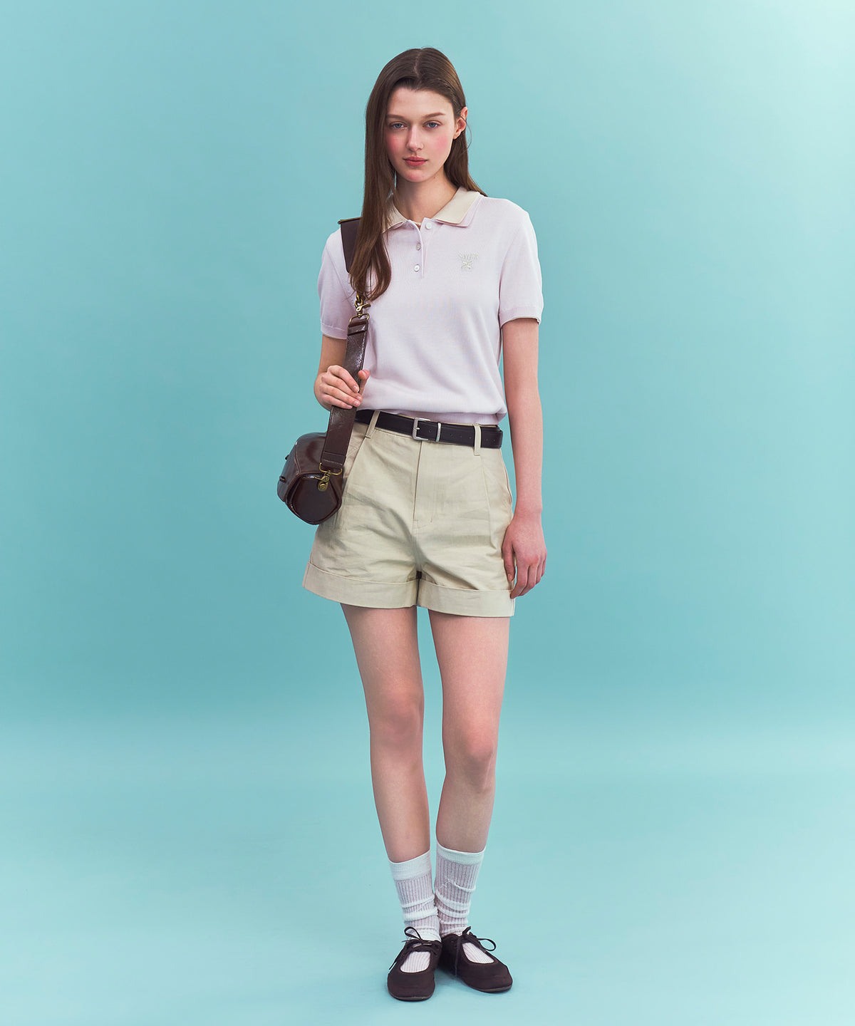 Satur (W) Pocket Cotton Chino Shorts - Beige
