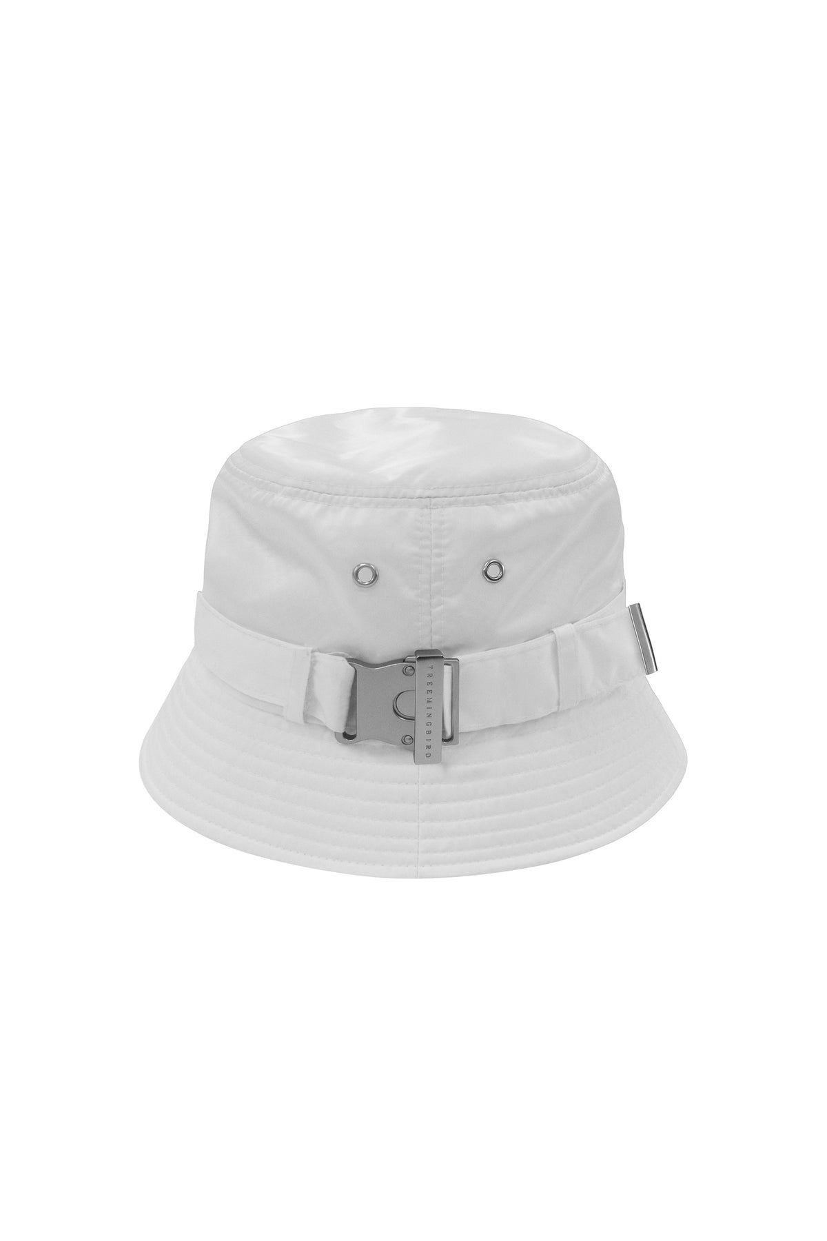 Treemingbird Metal Buckle Bucket Hat White