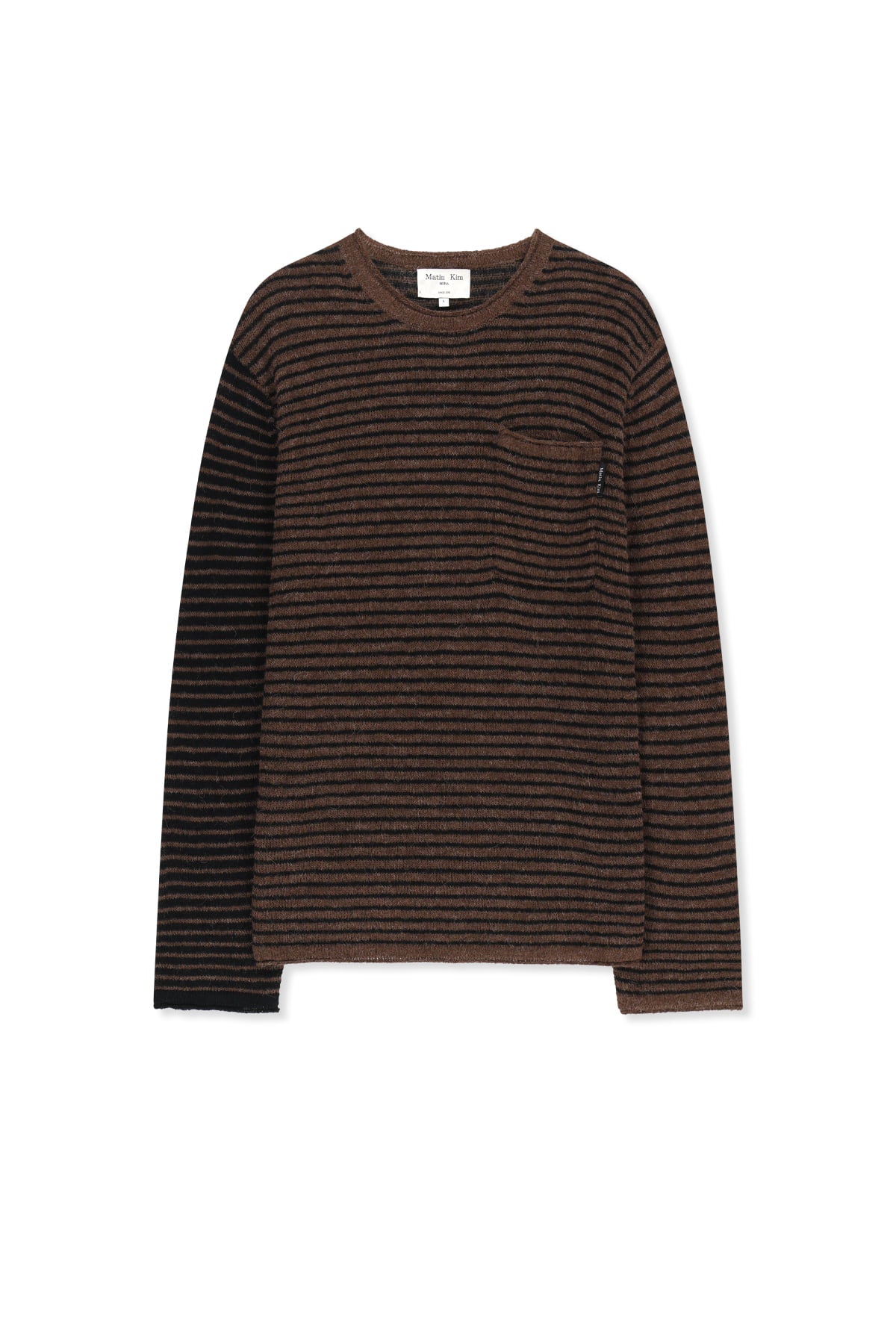 Matinkim Multi Stripe Alpaca Blended Knit Pullover IN Brown
