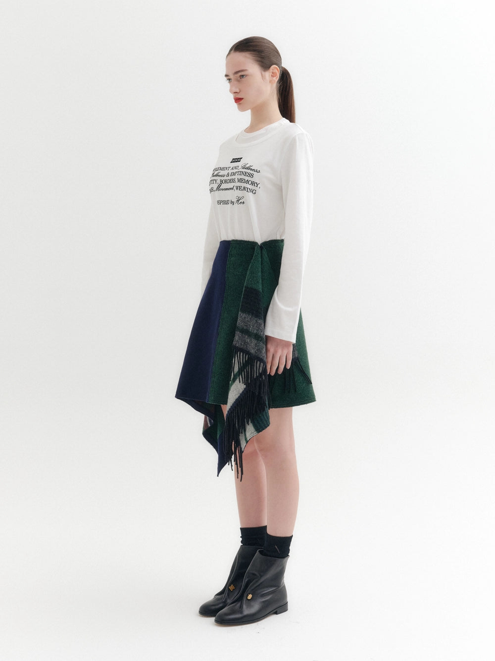 EENK Layered Printing T-shirt - White