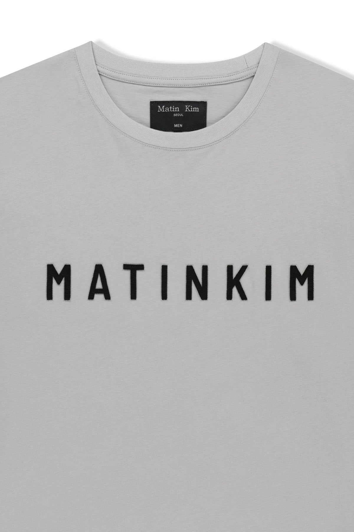 Matinkim Applique Felt Logo Top For Men IN Grey