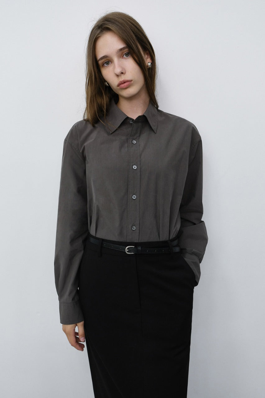 Dunst Unisex Refined Cotton Shirt Mushroom