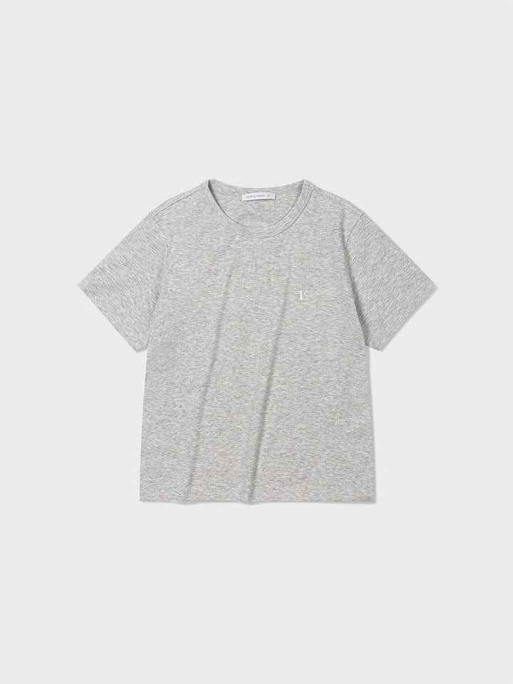 Low Classic Organic Silket Lc Mini T-Shirt Melange Grey