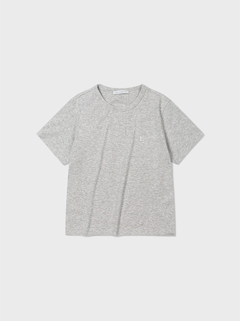 [Low Classic] Organic Silket Lc Mini T-Shirt_Melange Grey