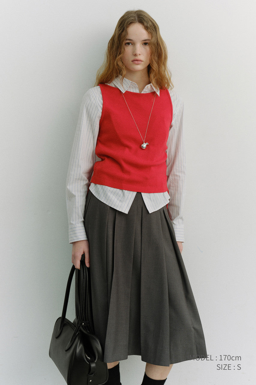 Dunst Layering Knit Top Red