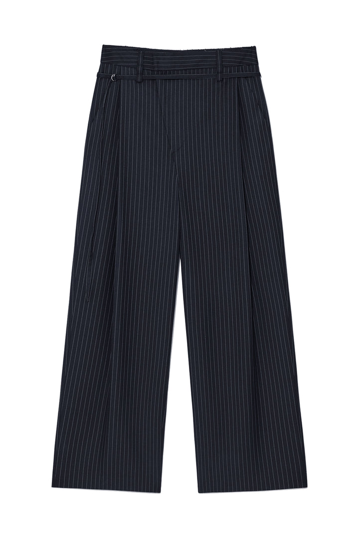 Matinkim Tuck Point Stripe Trouser IN Dark Navy