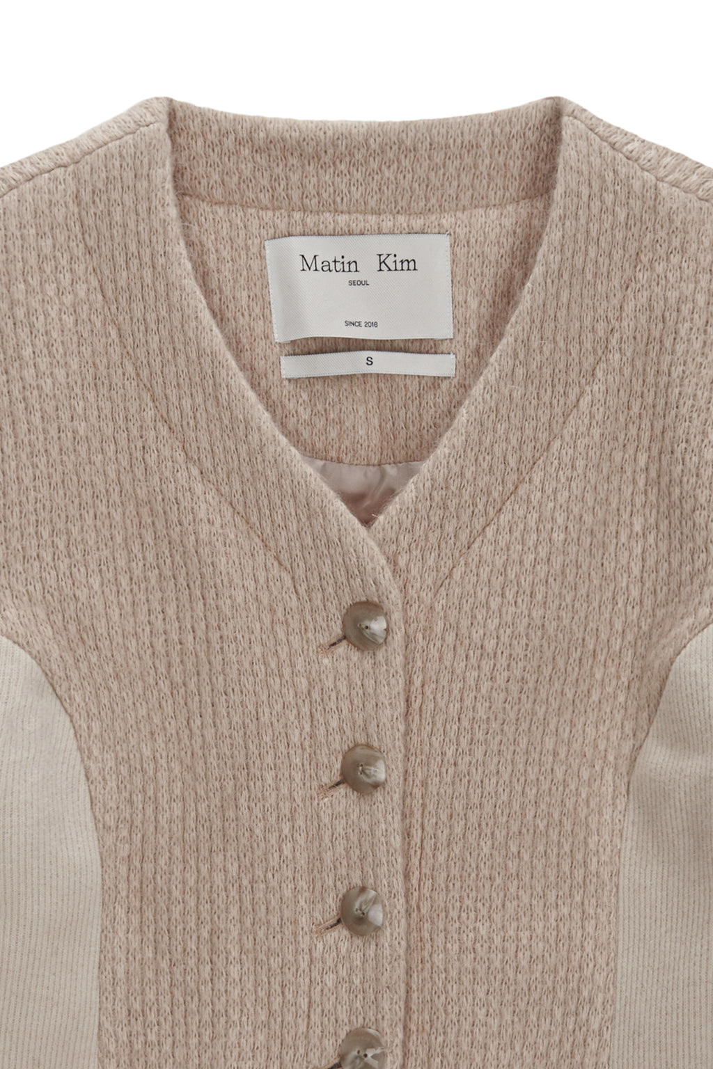 Matinkim Soft Volume Cardigan Jacket IN Beige