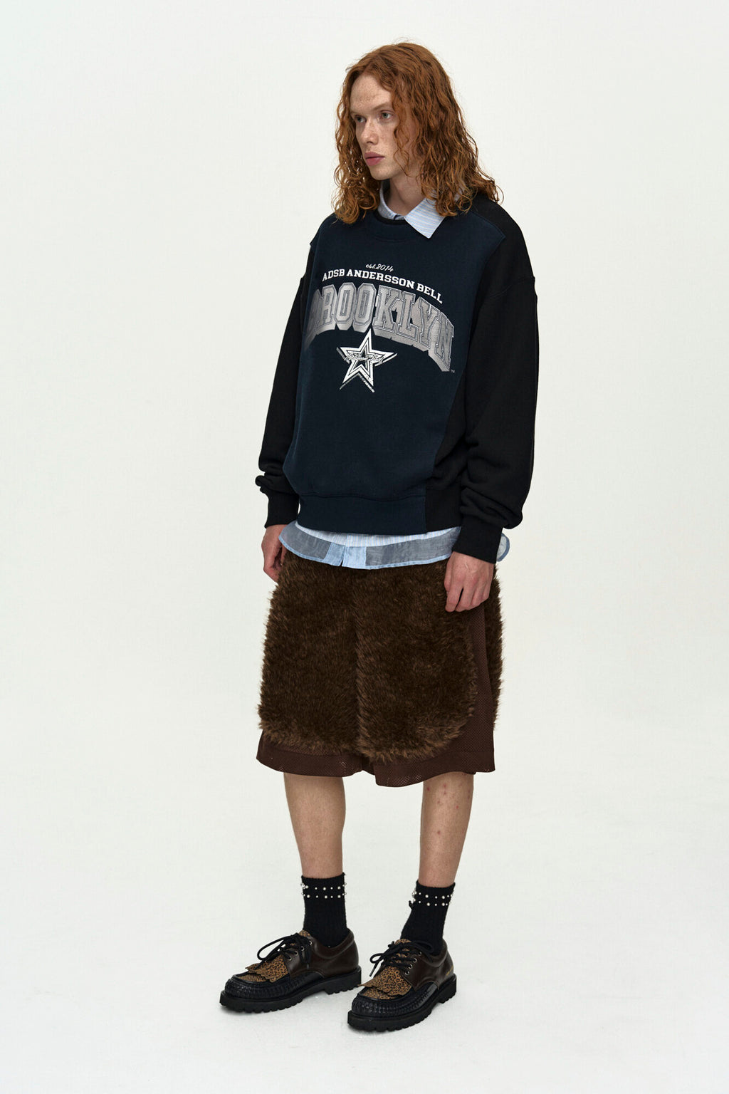 Andersson Bell Unisex Arch Logo Layered Sweatshirt