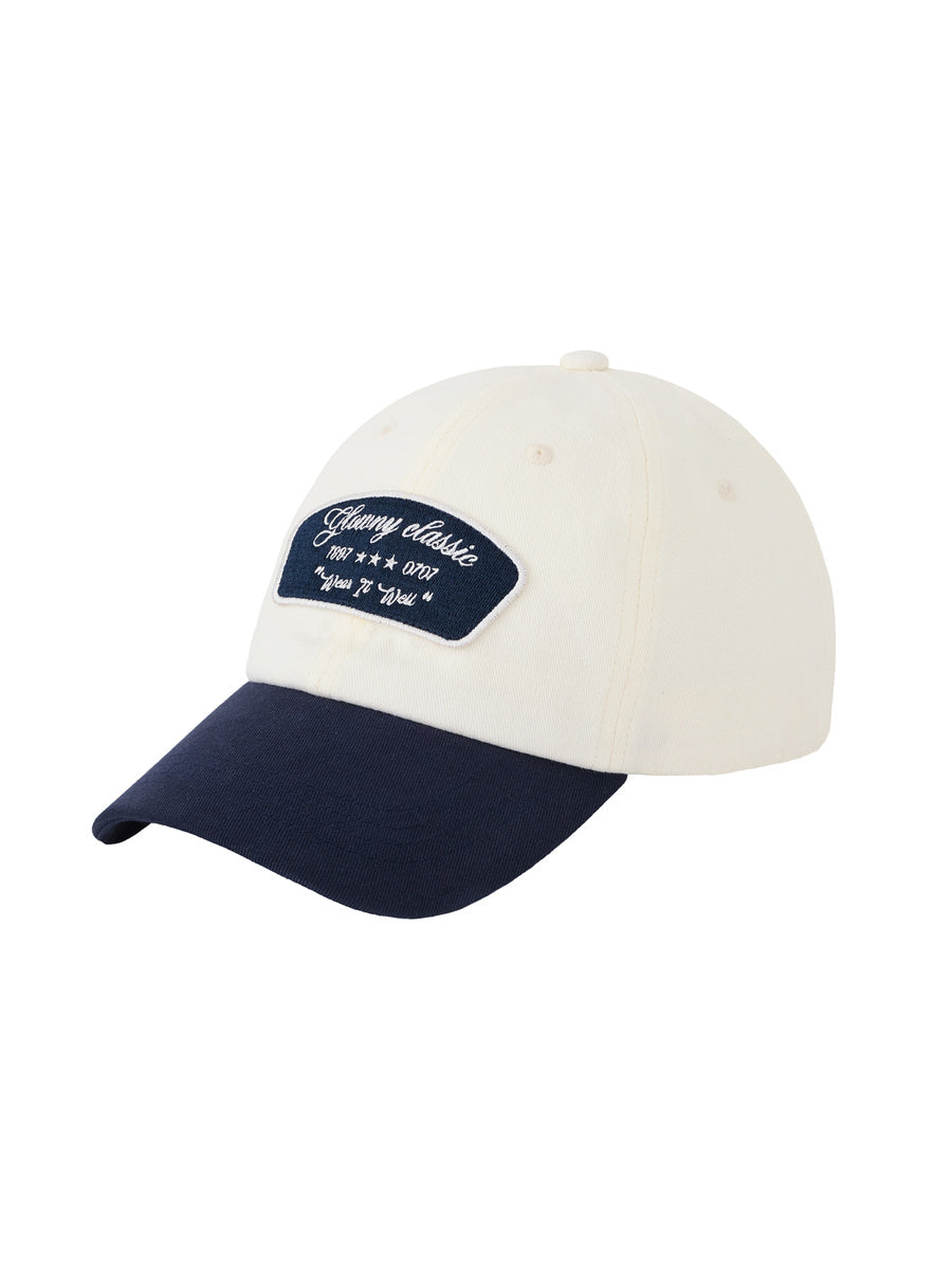 GLOWNY G Patch Cap (White Navy)