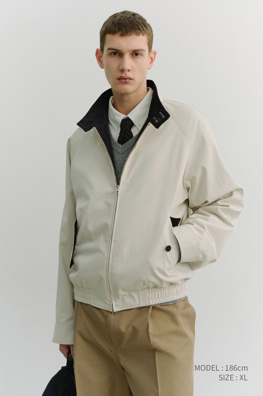 Dunst Unisex Modern Harrington Jacket Cream