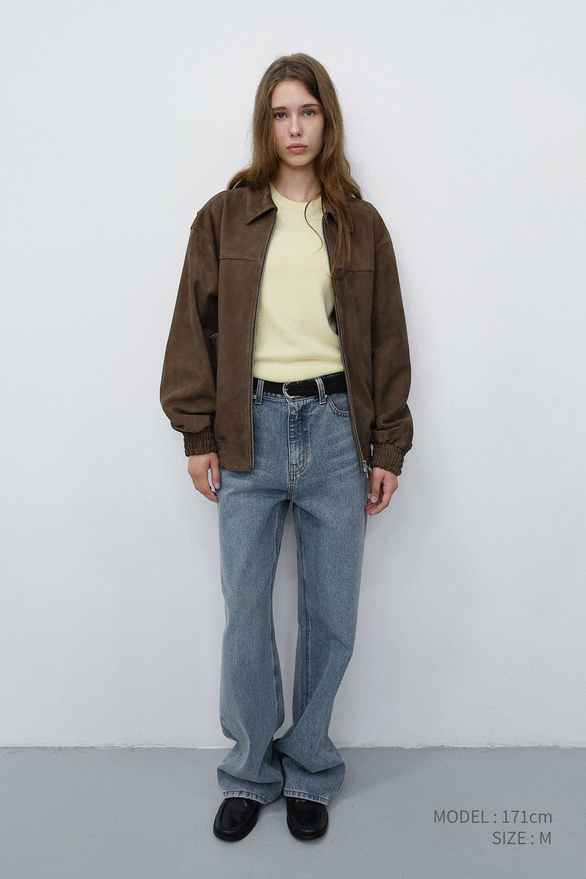 Dunst Unisex Refined Suede Blouson Taupe Suede
