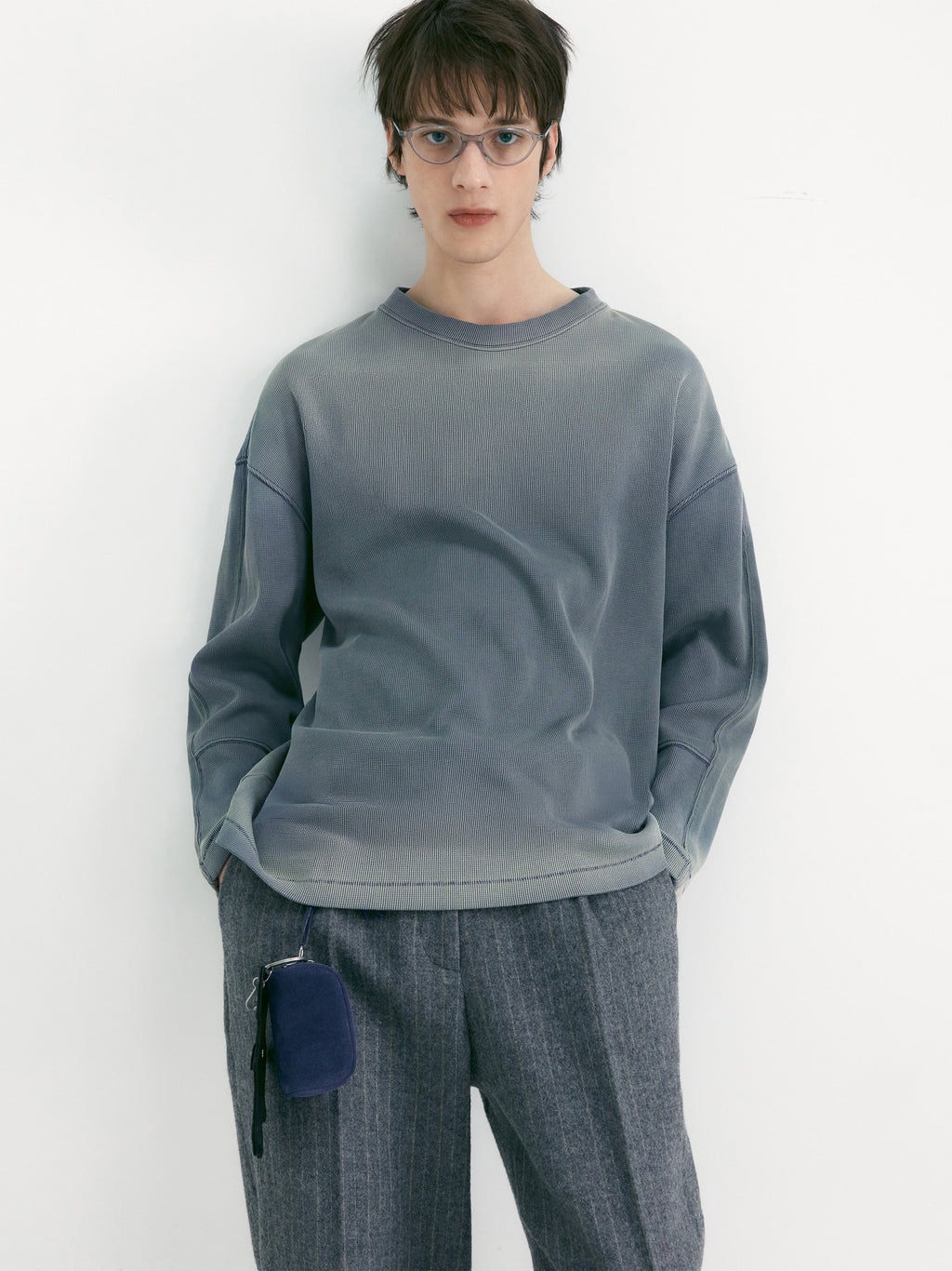 [low_classic] Washed Cotton Long Sleeve T-Shirt
Blue