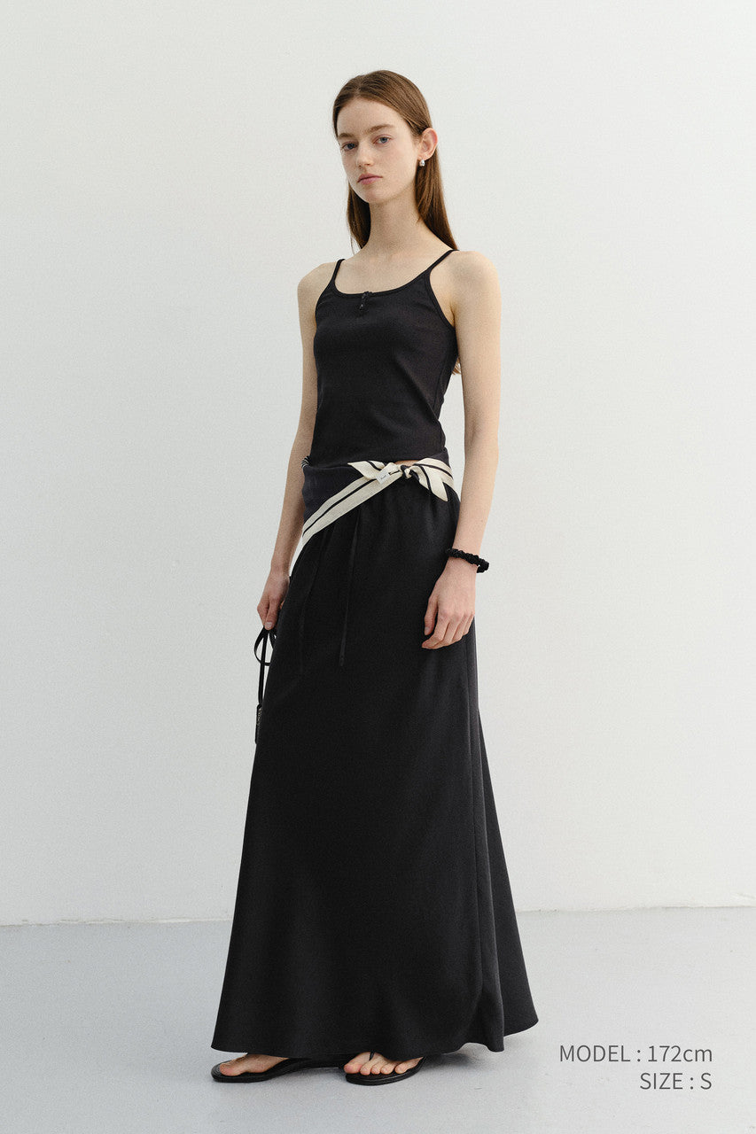 Dunst Linen Maxi Skirt Black