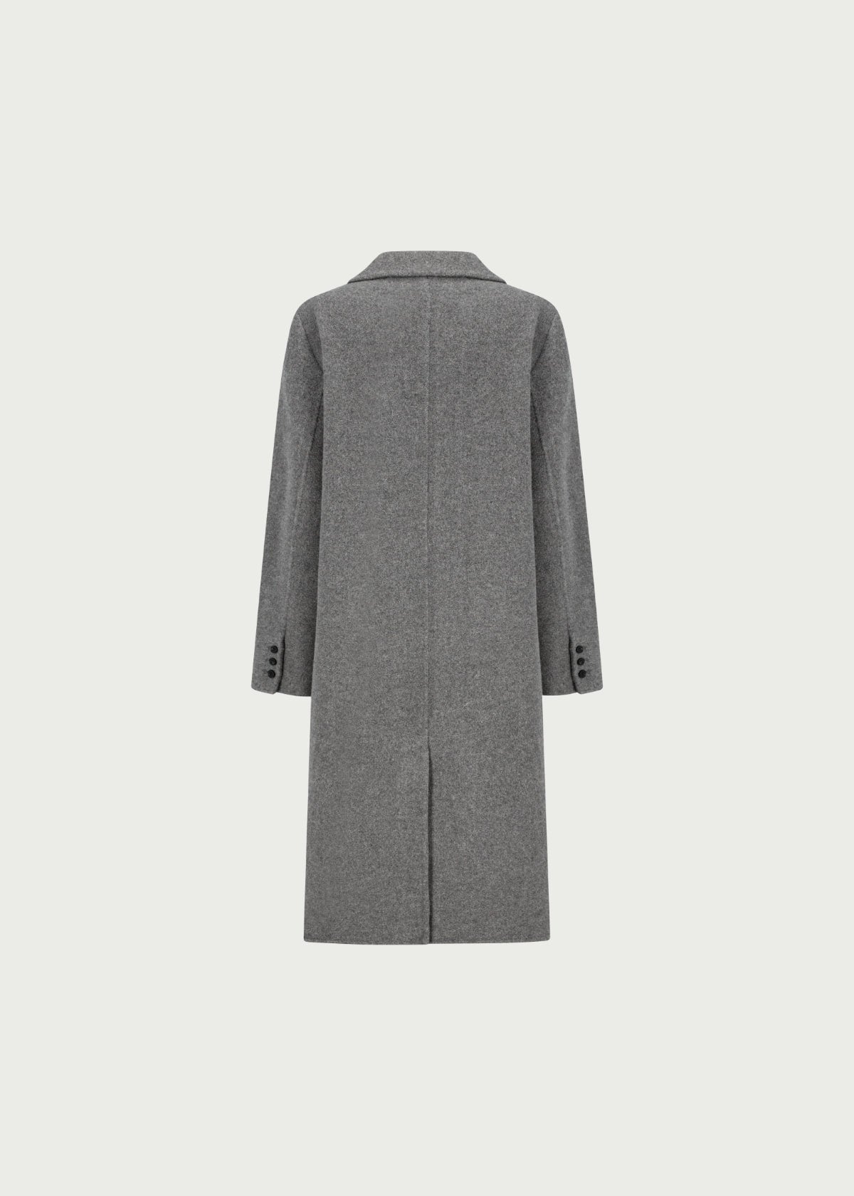Depound double-breasted handmade wool coat - grey