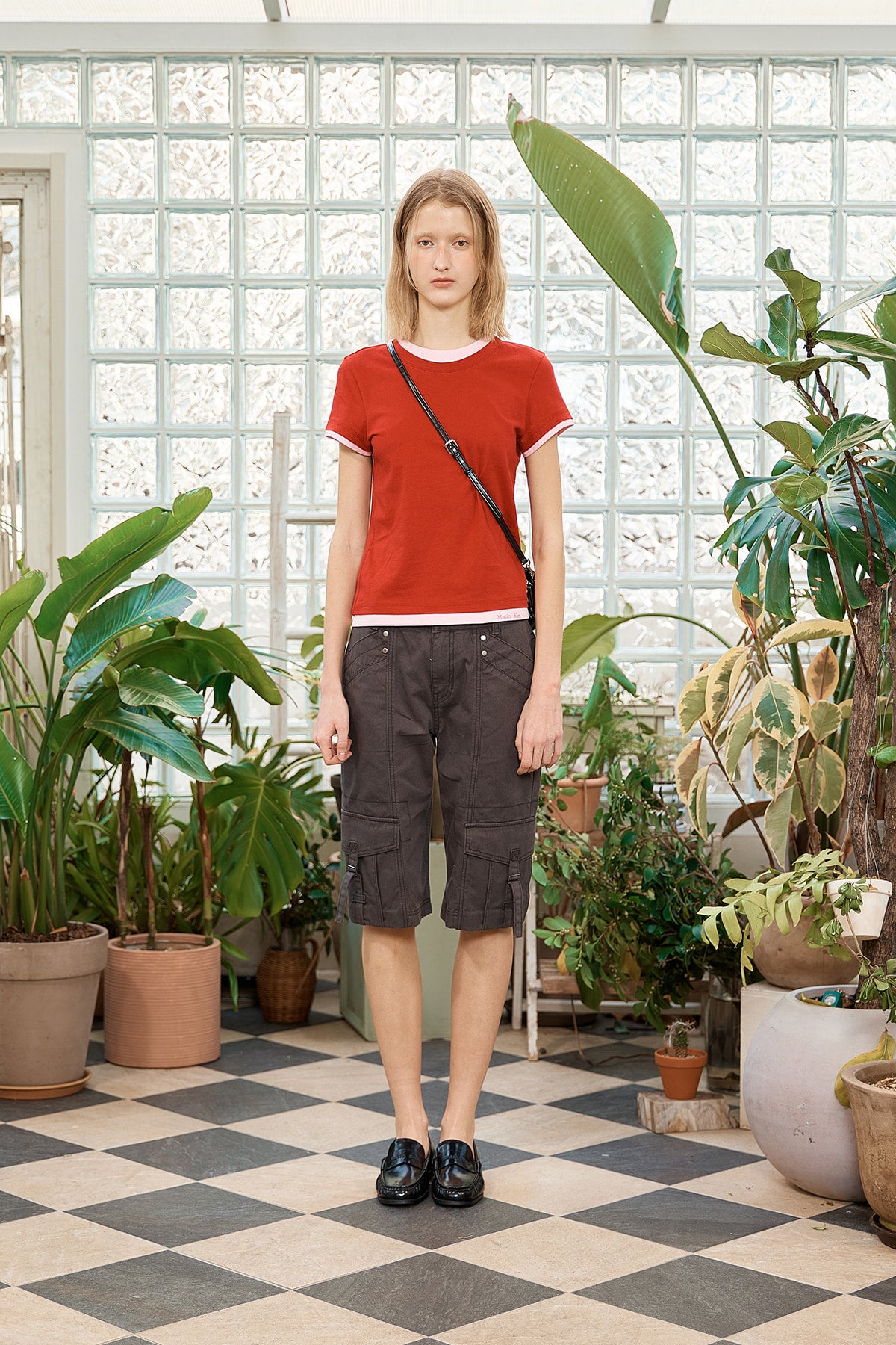 Matinkim Color Point Layered Top For Women IN Red