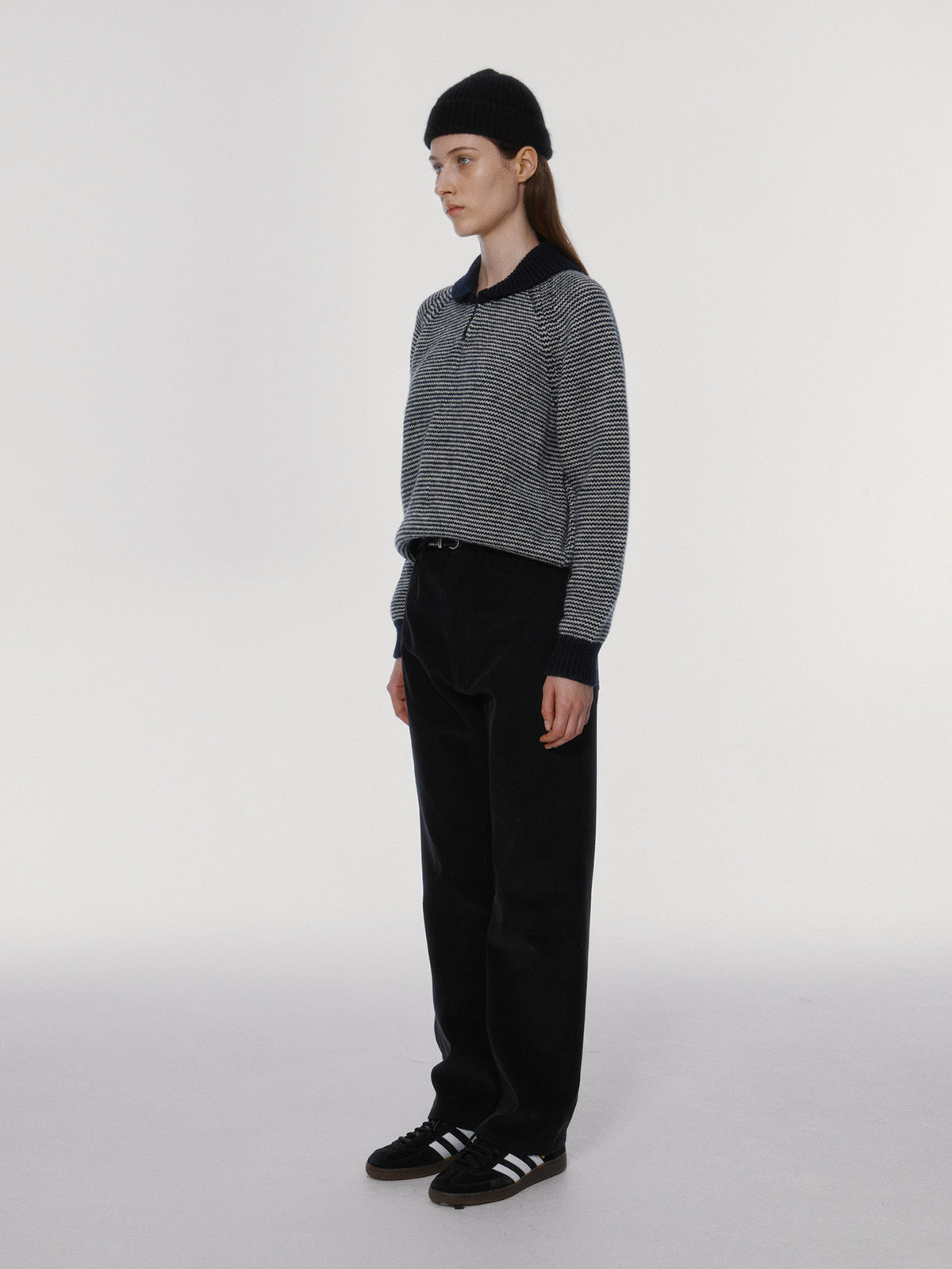 Nothing Written Caron stripe jumper (Dark navy)
