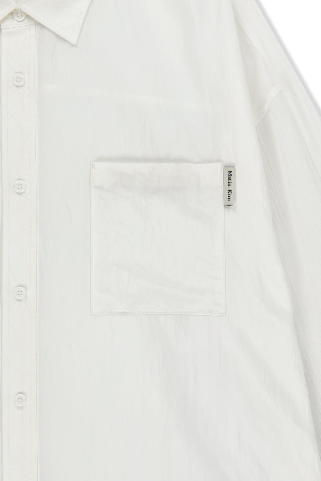 Matinkim Mixed Panel Over Fit Shirt IN White