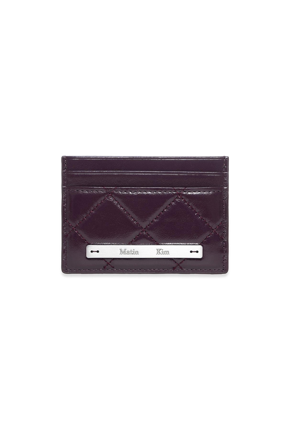 Matinkim Puff Quilt Card Wallet IN Wine
