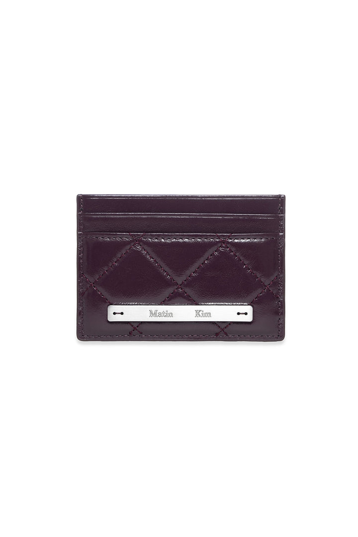 Matinkim Puff Quilt Card Wallet IN Wine