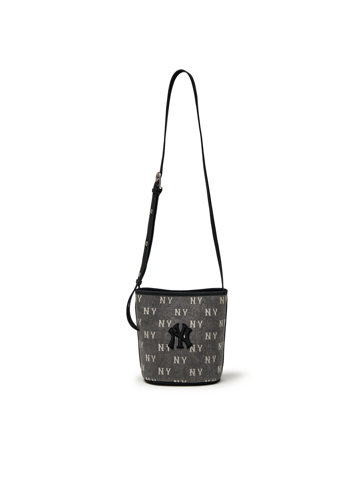 MLB Korea Classic Monogram Vintage Denim Mini Bucket Bag