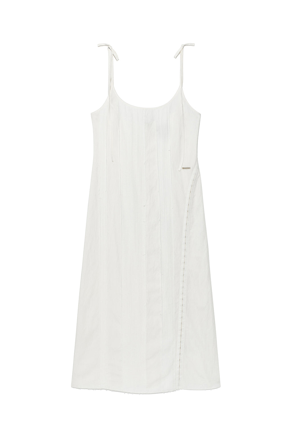 [matinkim] Hook And Eye Layered Long Dress IN Ivory