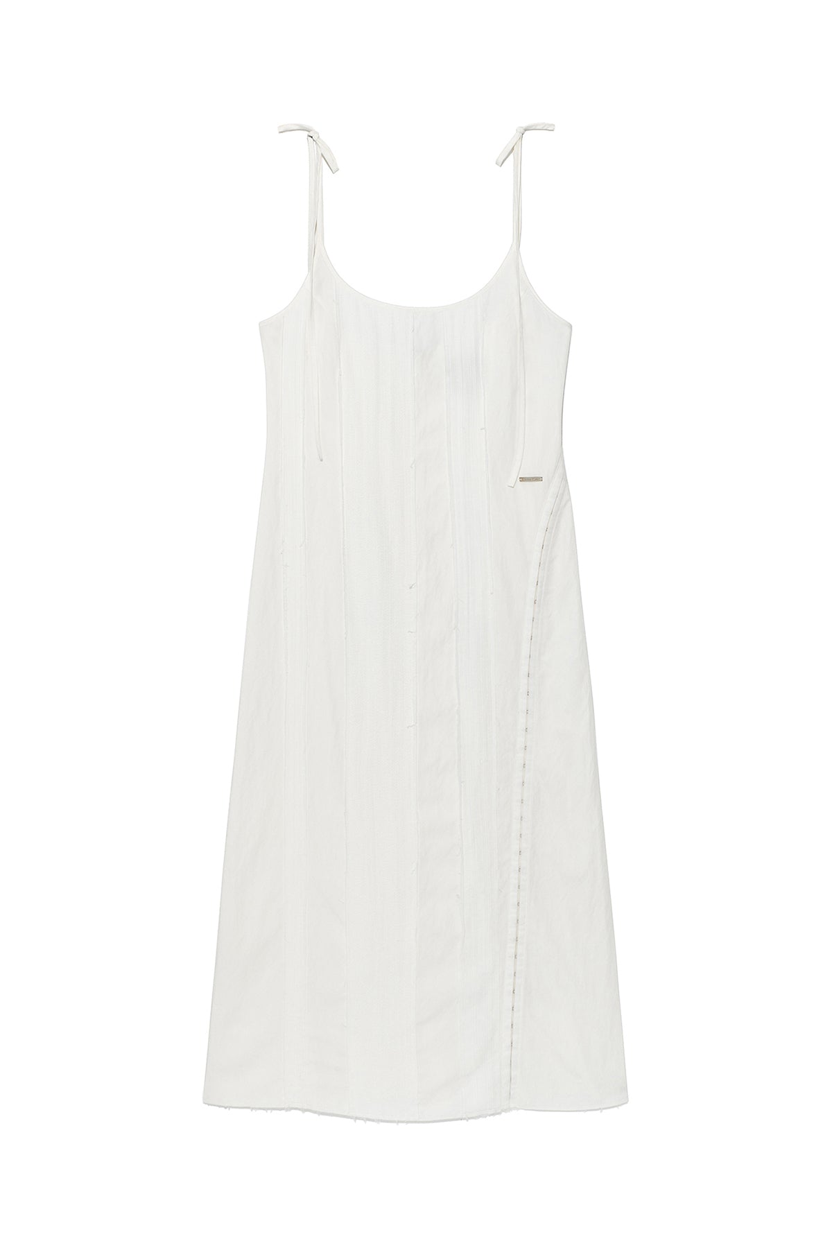 [matinkim] Hook And Eye Layered Long Dress IN Ivory