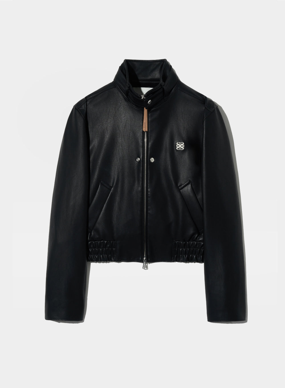 [satur] (W) Lecce Leather Zip Up Jacket - Classic Black
