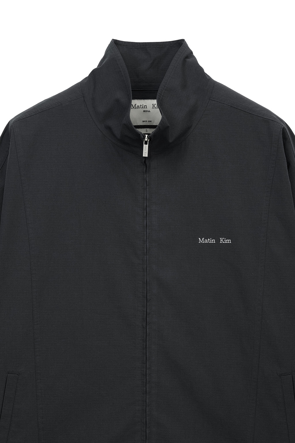 Matinkim Back Logo High Neck Jumper IN Charcoal