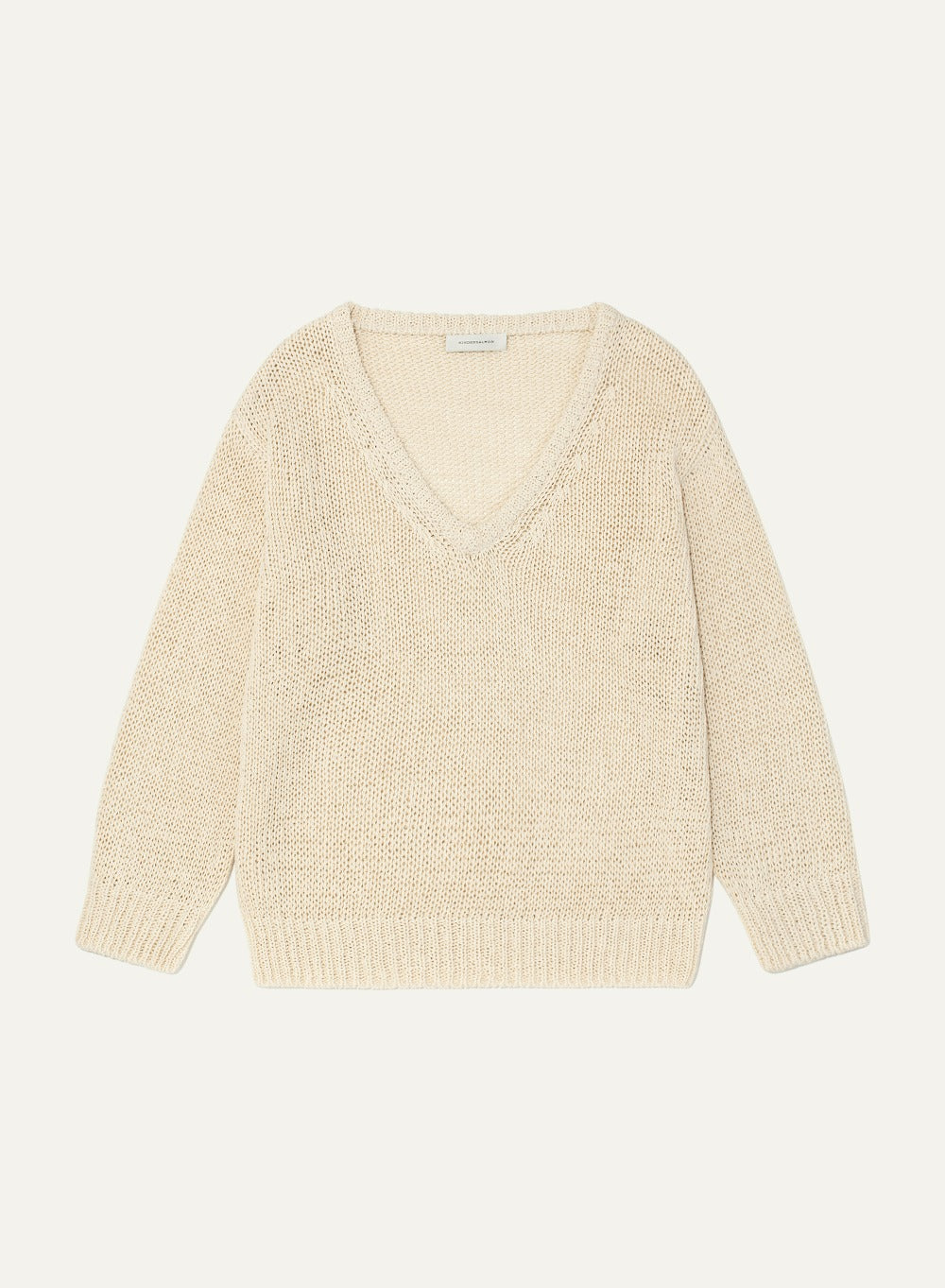 Kindersalmon Ral V-Neck Knit Ecru