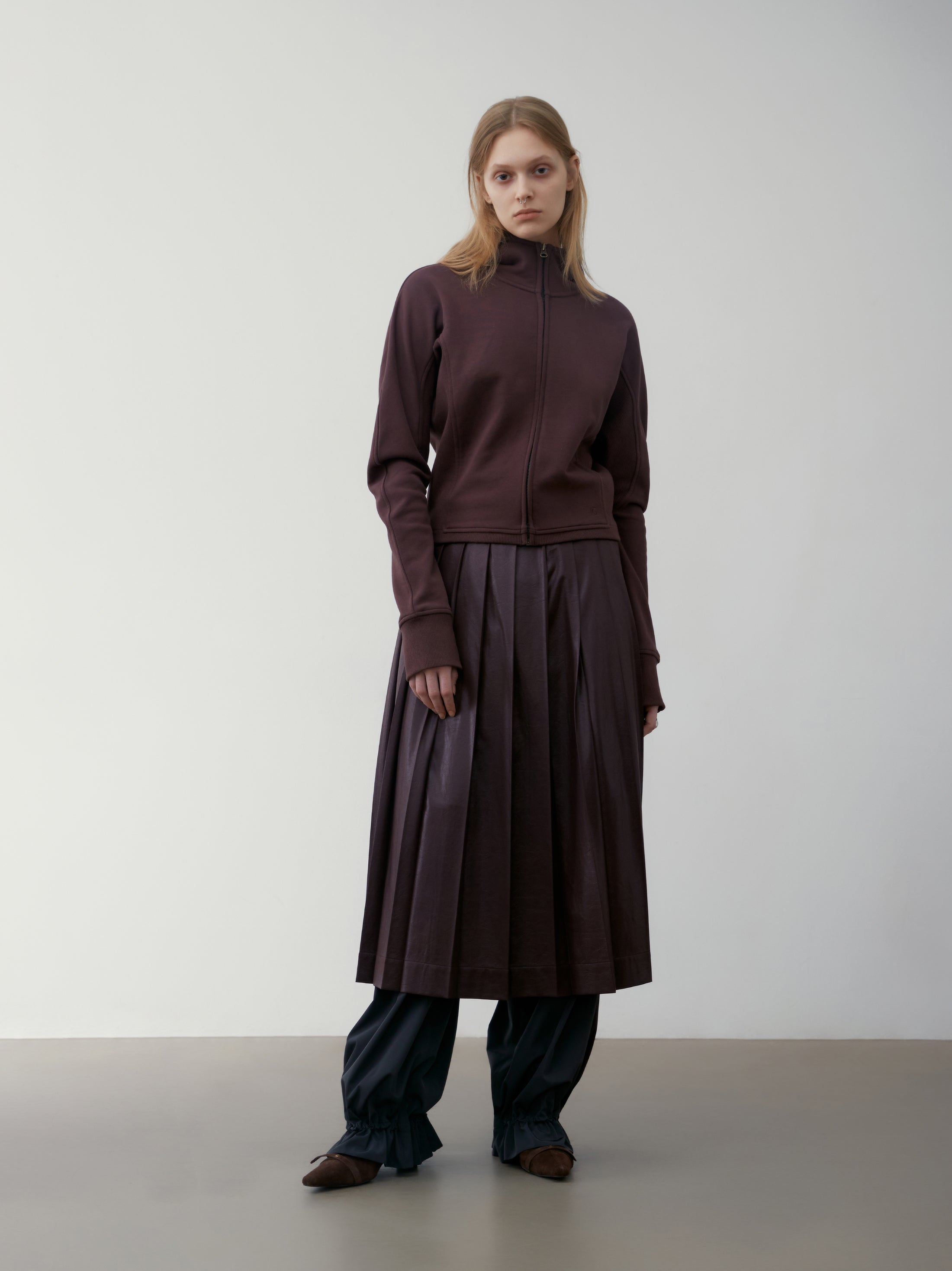 [low_classic] SIDE RIB ZIP-UP HOODIE
BROWN