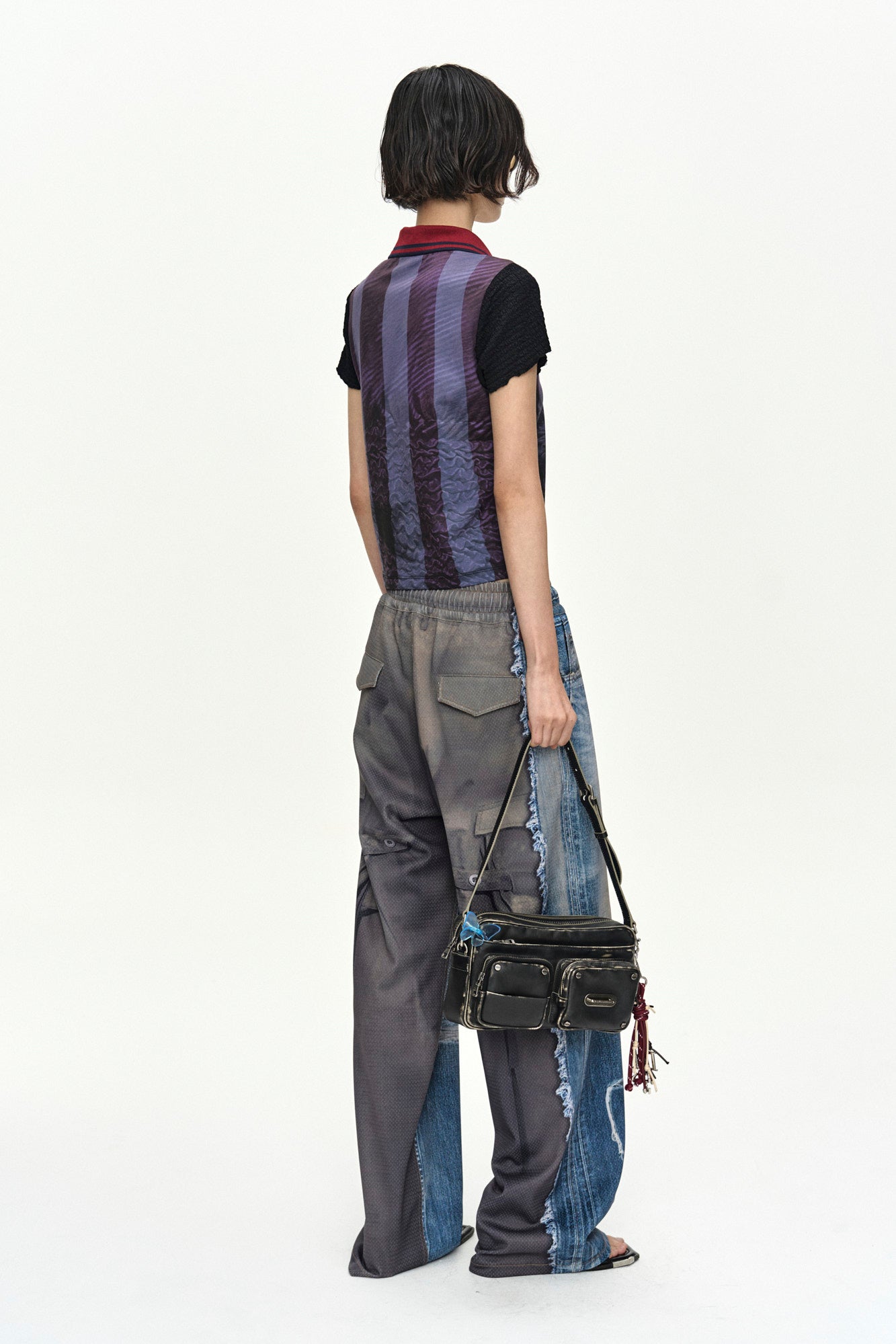 Andersson Bell Denim & Cargo Trompe L'Oeil Mesh Pants