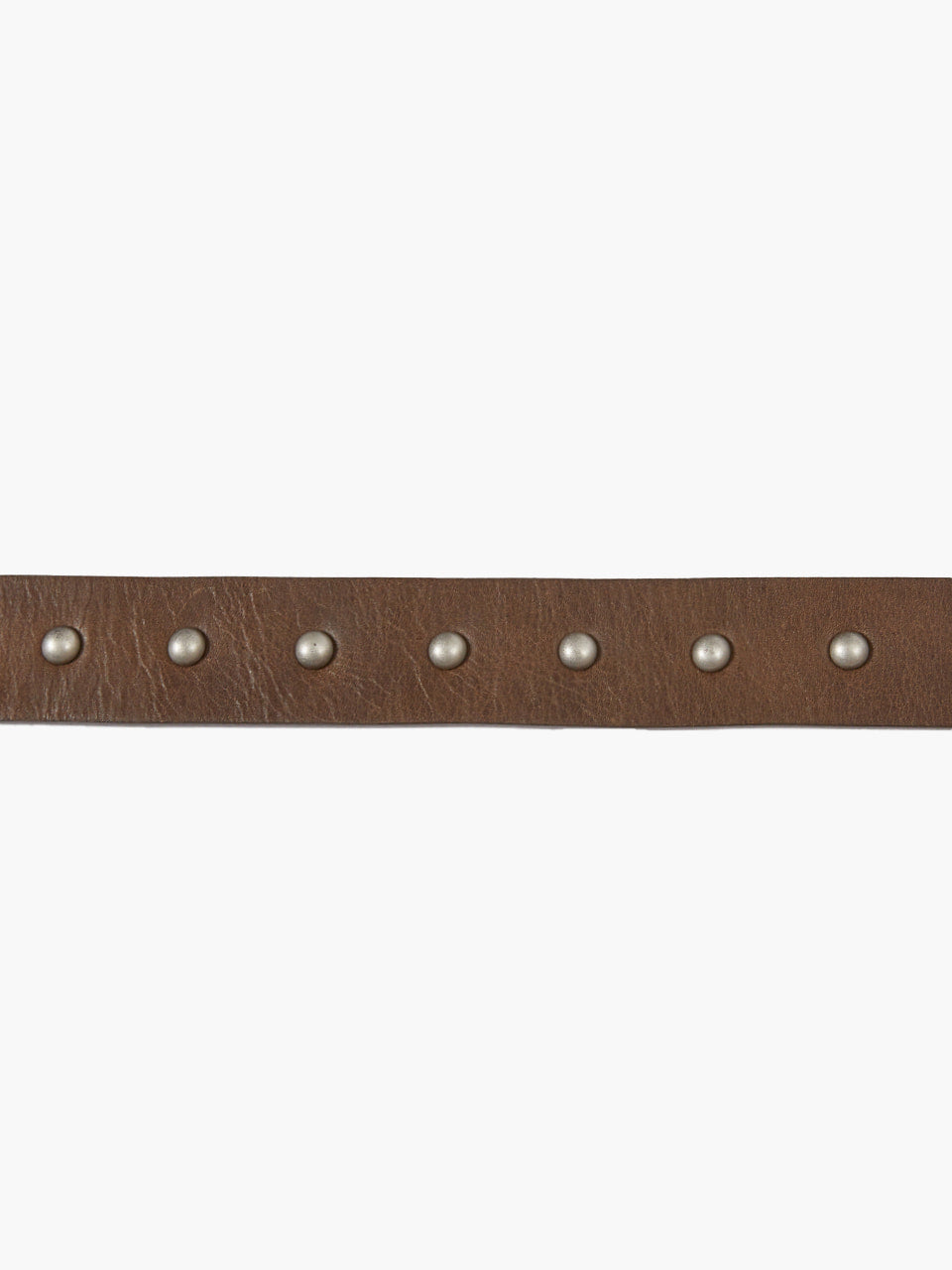 Margesherwood Leather Stud Belt washed brown pull-up