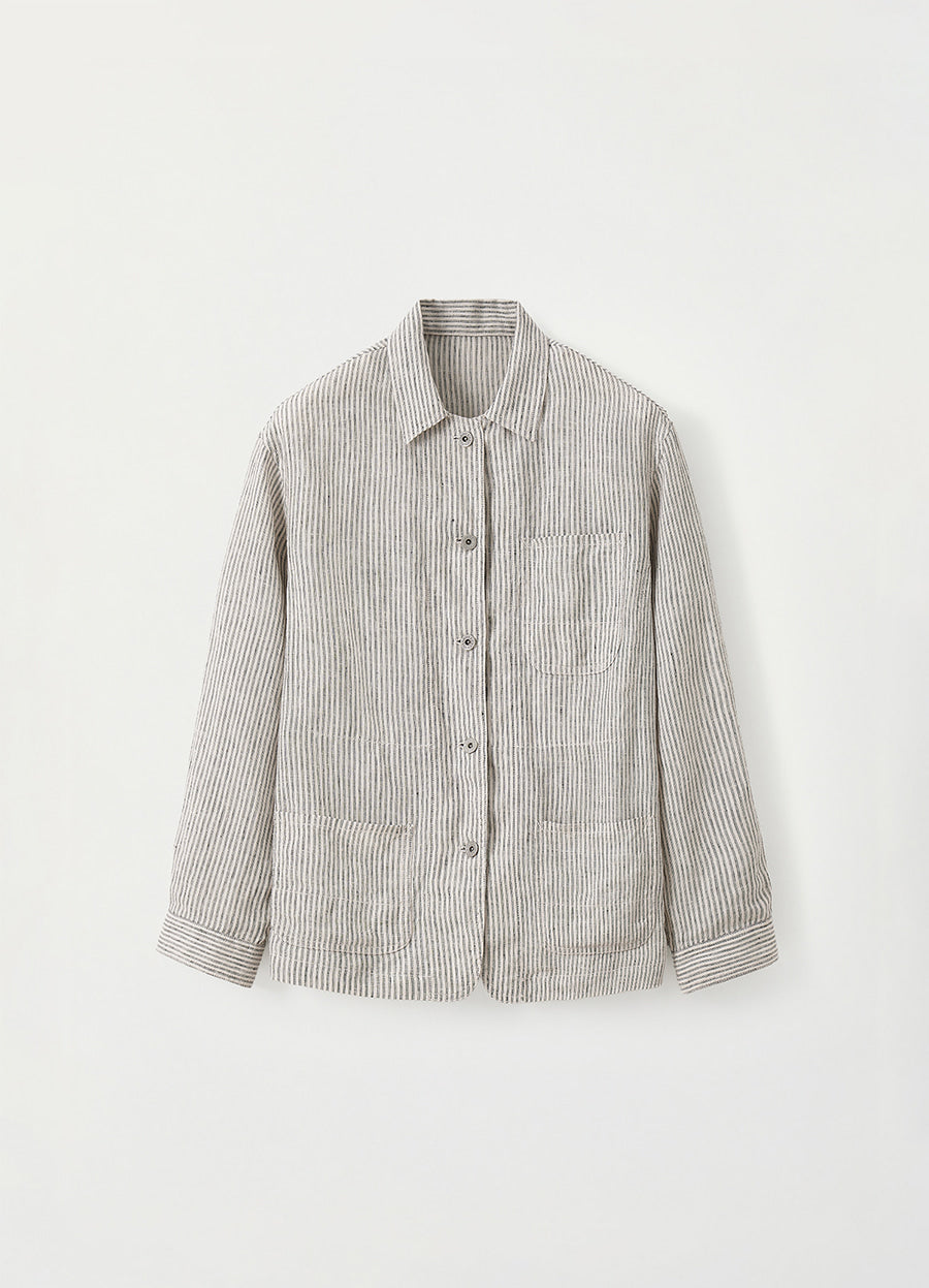 Nothing Written Bambina stripe jacket (Stone gray)