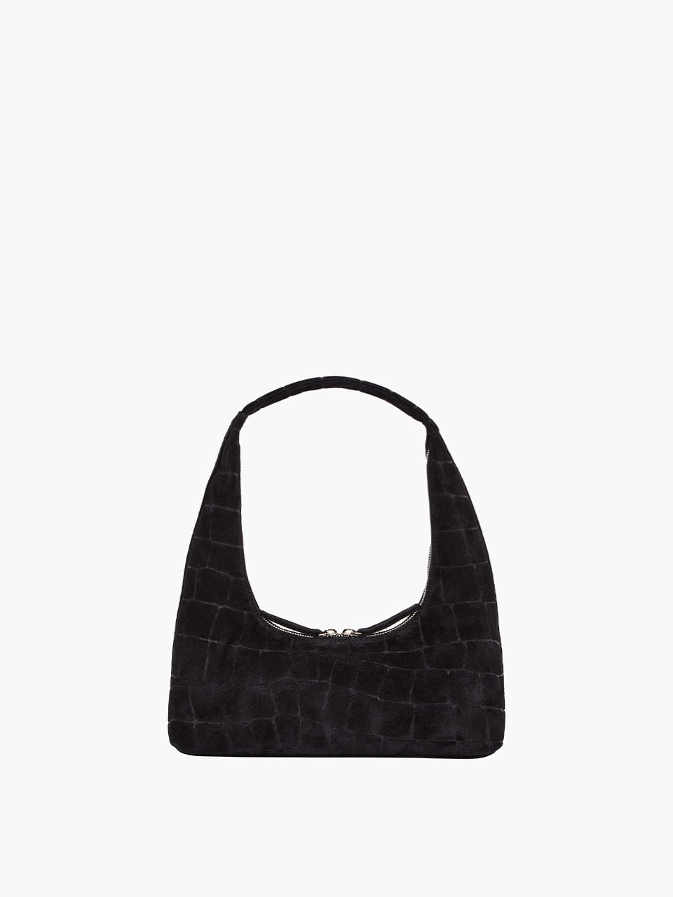 Margesherwood Hobo Shoulder black croc-effect suede