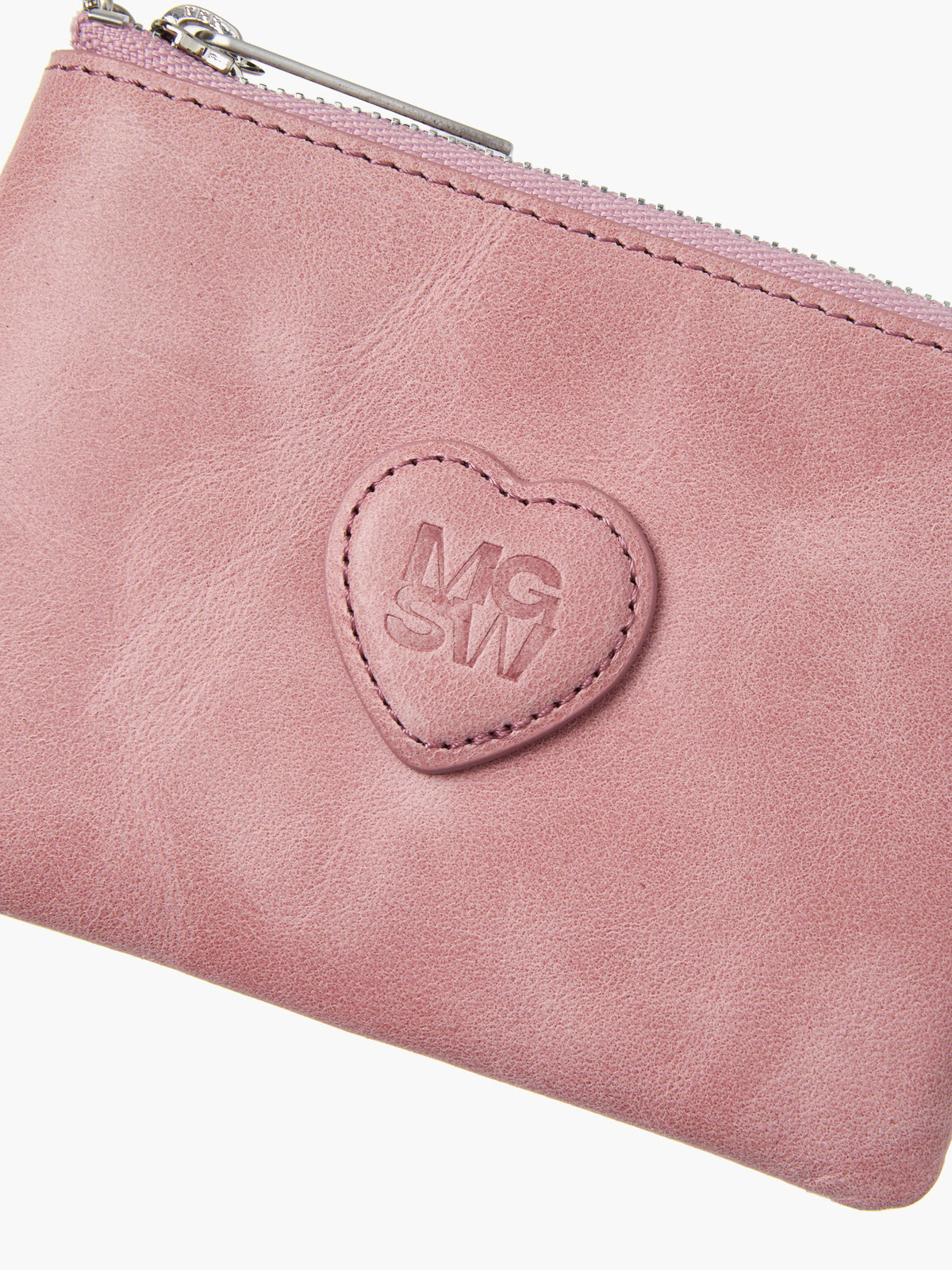Margesherwood Heart Zipper Wallet tea rose pull-up