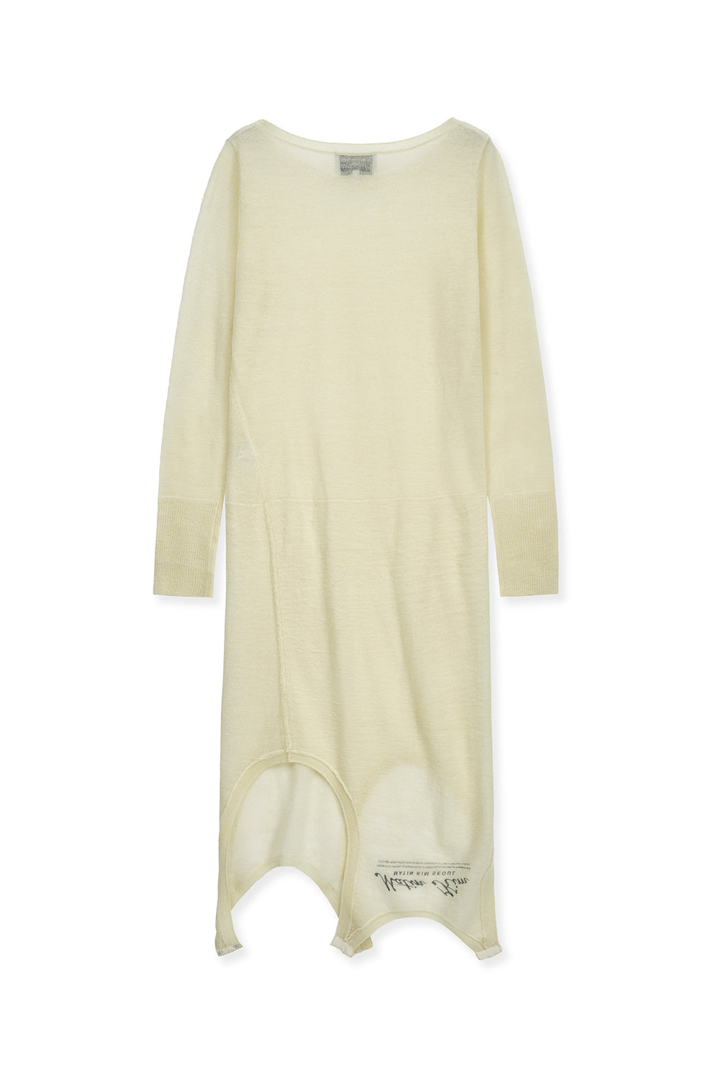 Matinkim Mohair Layered Knit Pullover IN Light Yellow