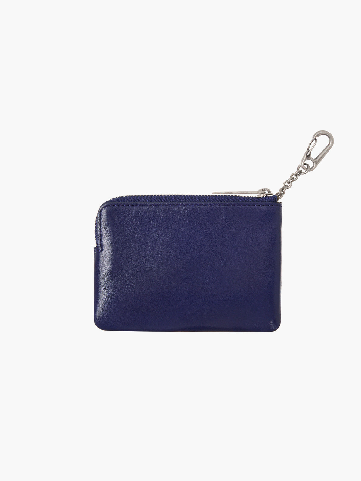 Margesherwood Heart Zipper Wallet Silver Logo royal blue glossy plain