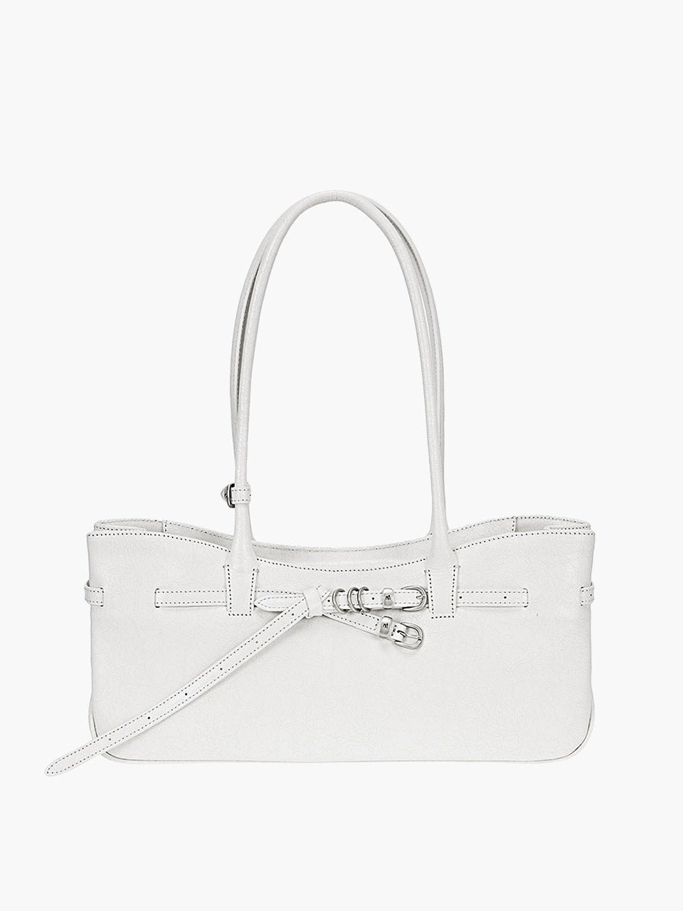 Margesherwood Grandma Used Shoulder Bag off white cracked