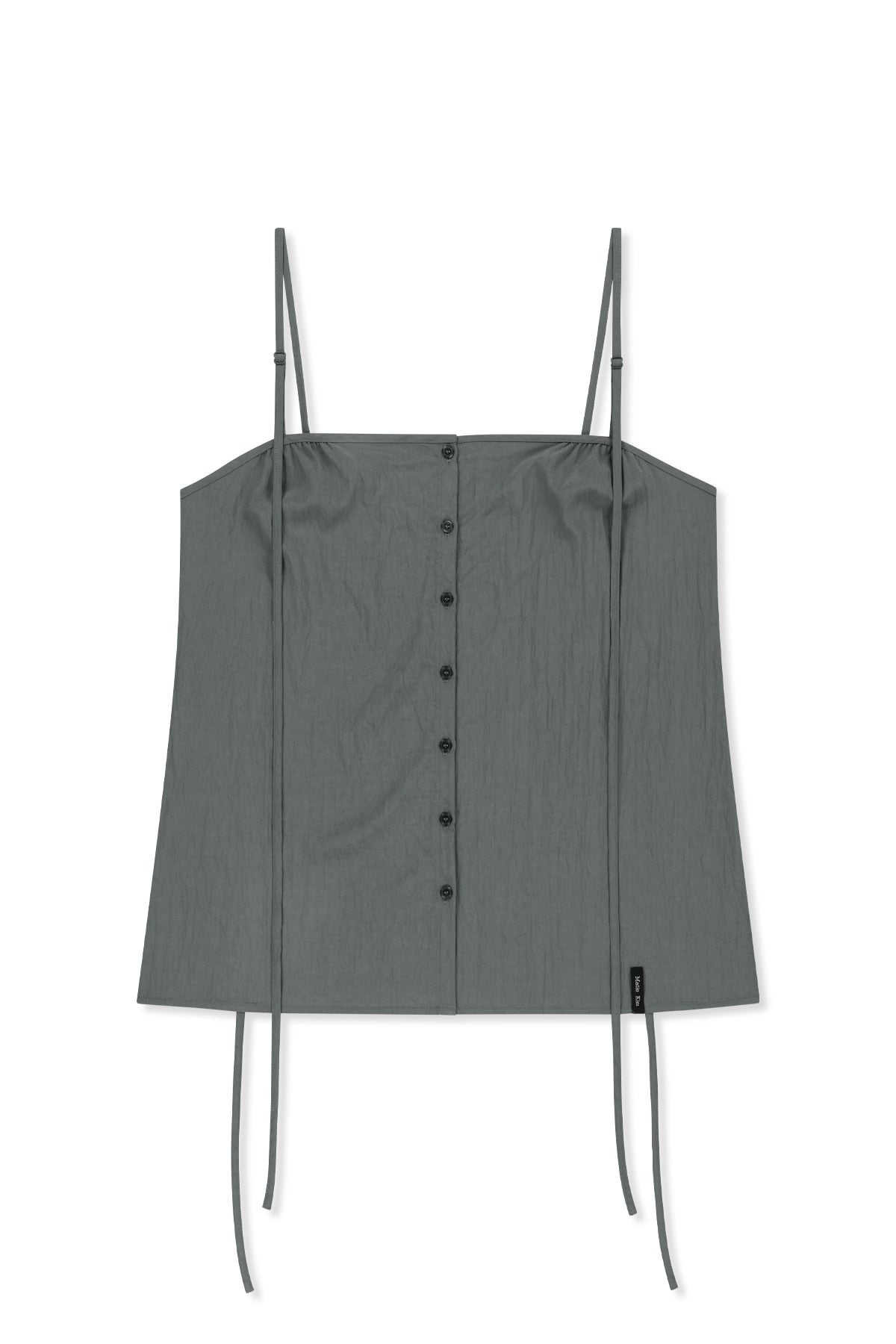 Matinkim Button Sleeveless Blouse IN Grey