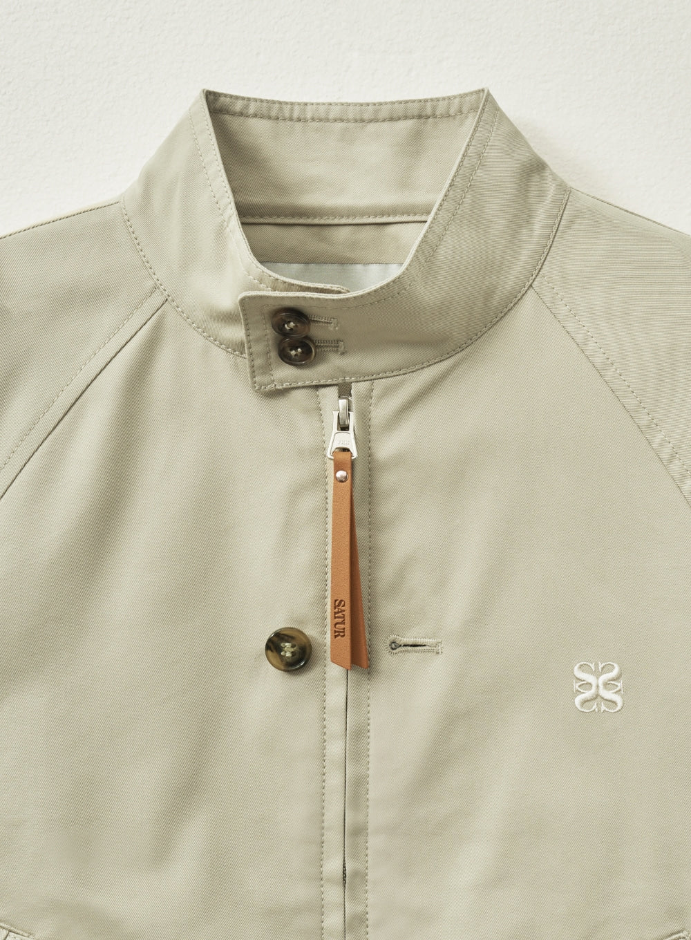 [satur] (W) Lecce Cotton Harrington Jacket - Natural Beige