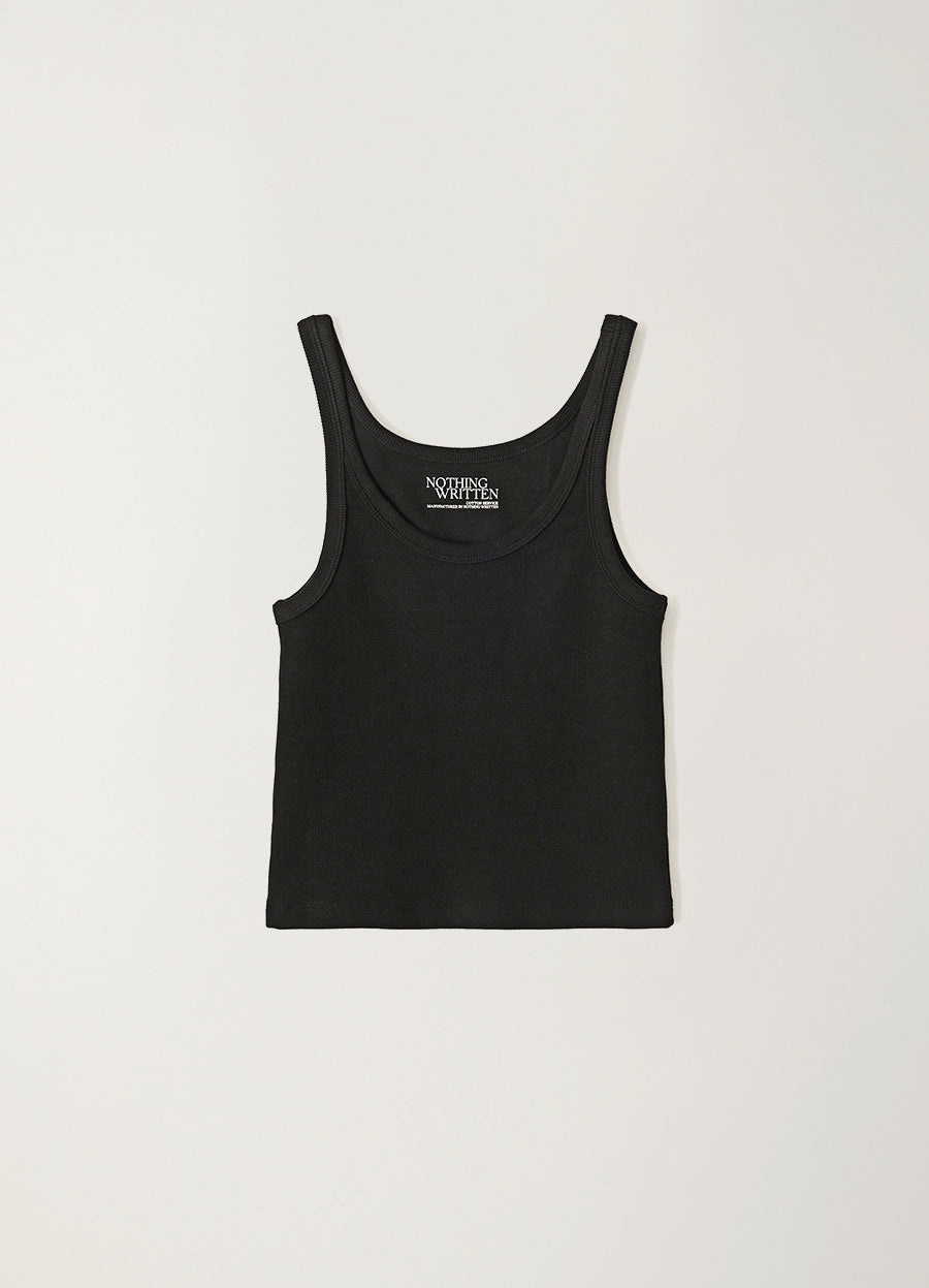 Nothing Written Curved rib tank (Black)