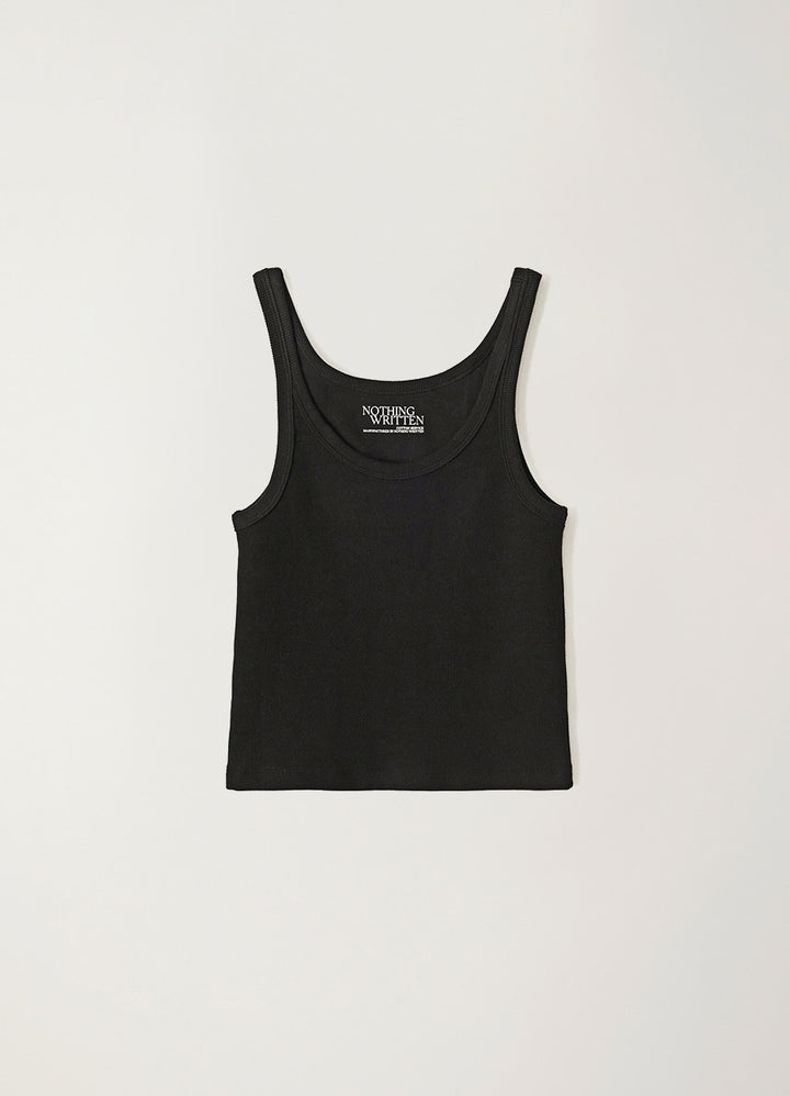 Nothing Written Curved rib tank (Black)