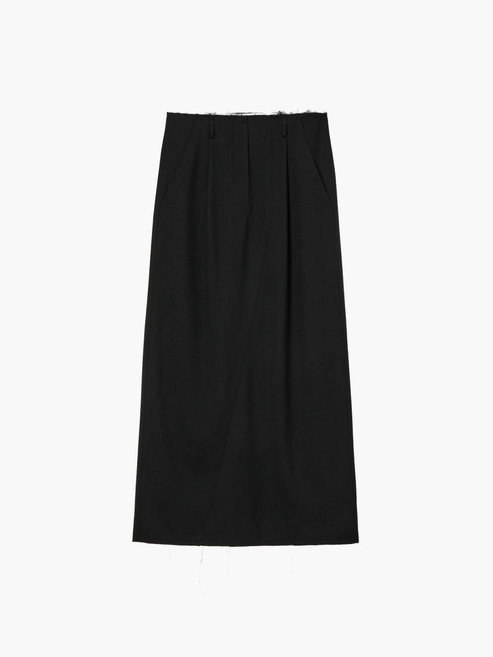 Margesherwood Cut-Off Maxi Skirt black