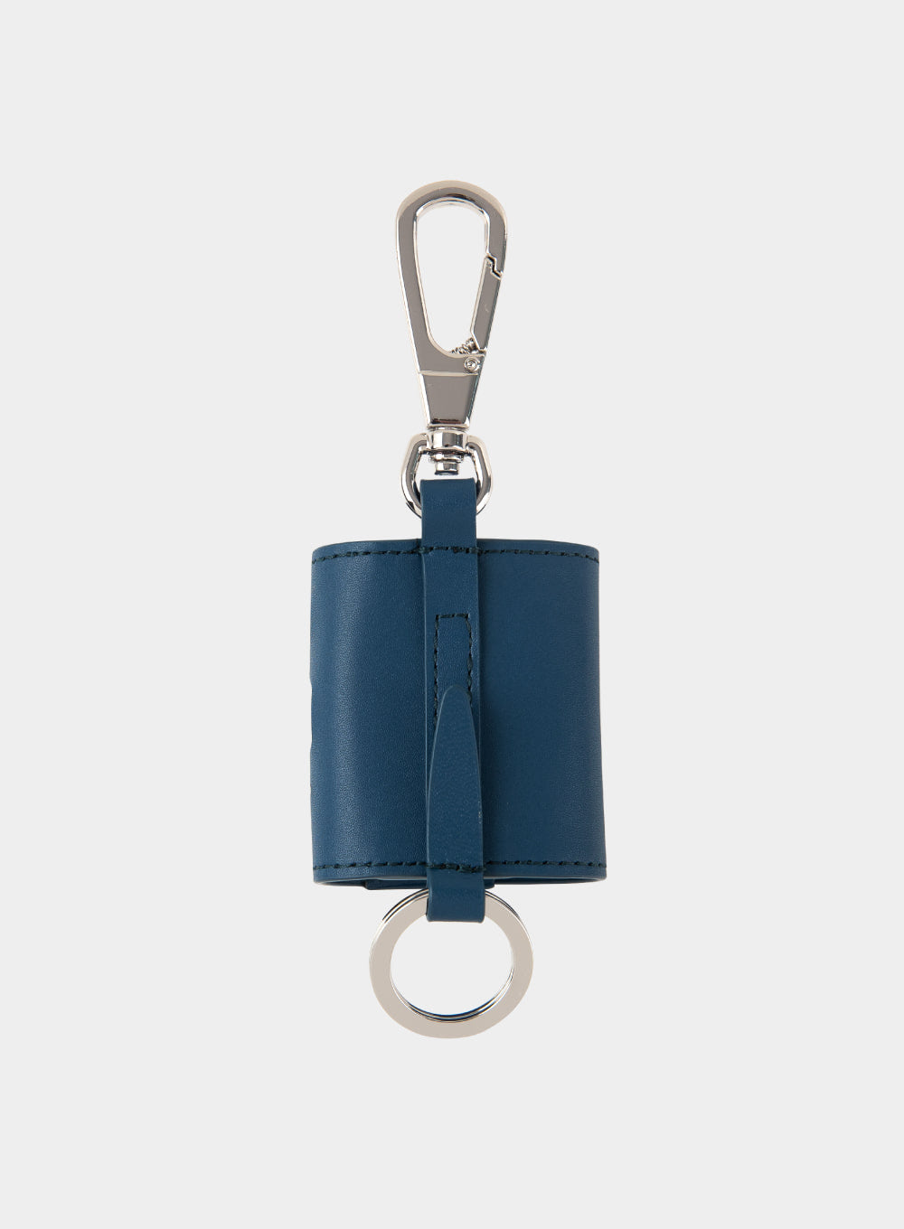 [satur] Satur Keyring Leather Airpods Case - Navy Peony