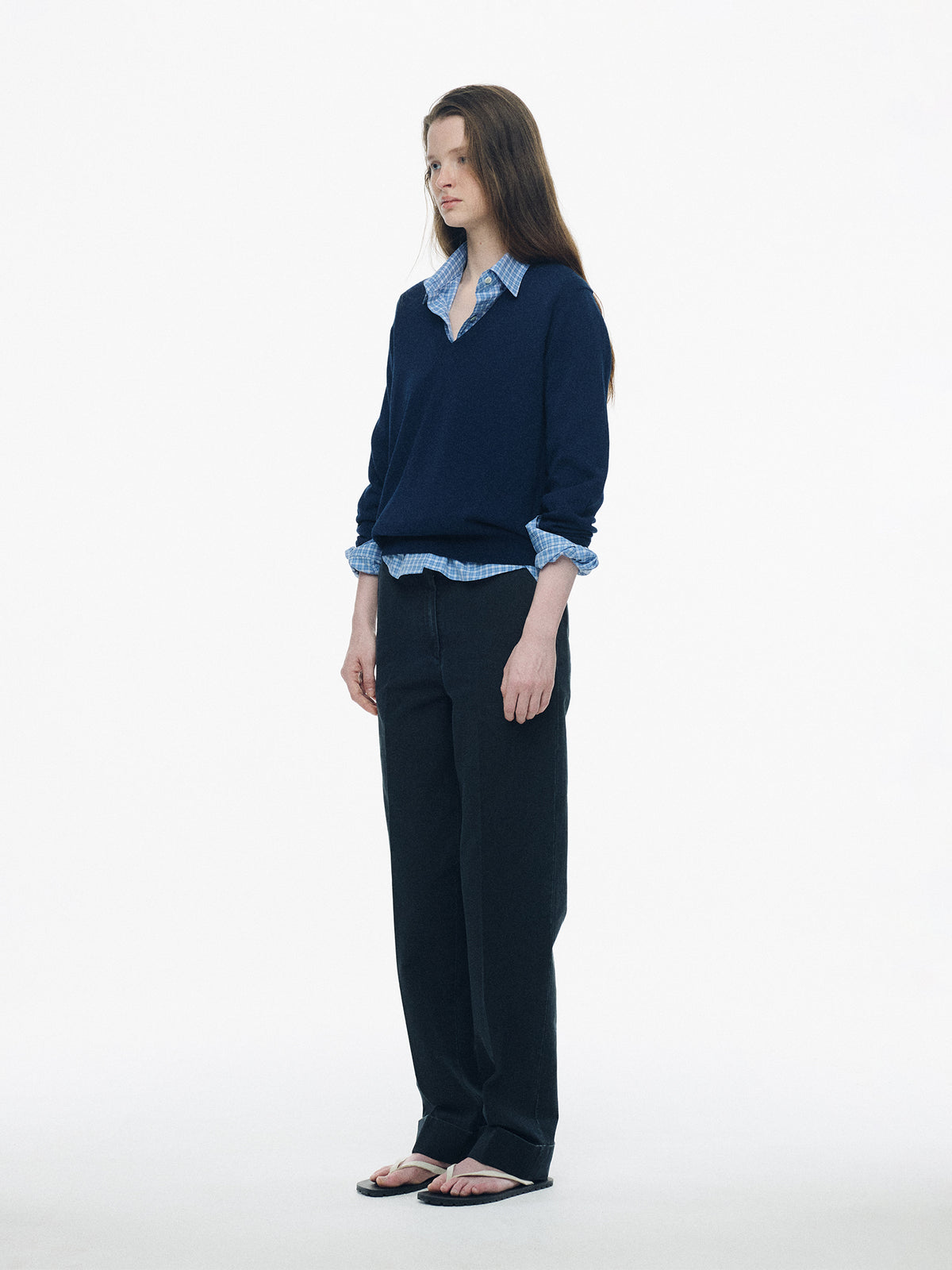 Nothing Written Frame cuff trousers (Black)