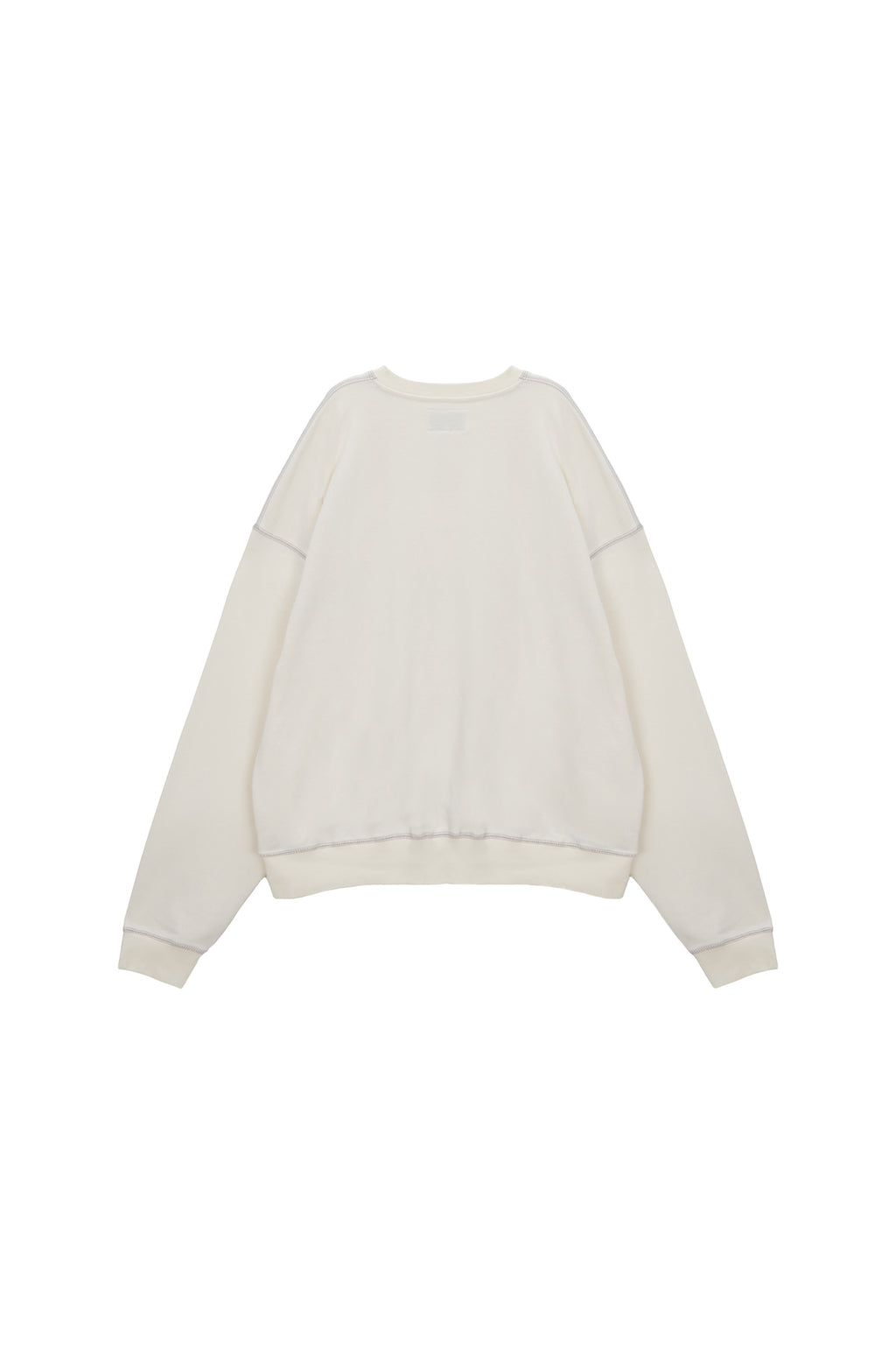 [matinkim] STITCH LABEL SWEATSHIRT IN IVORY