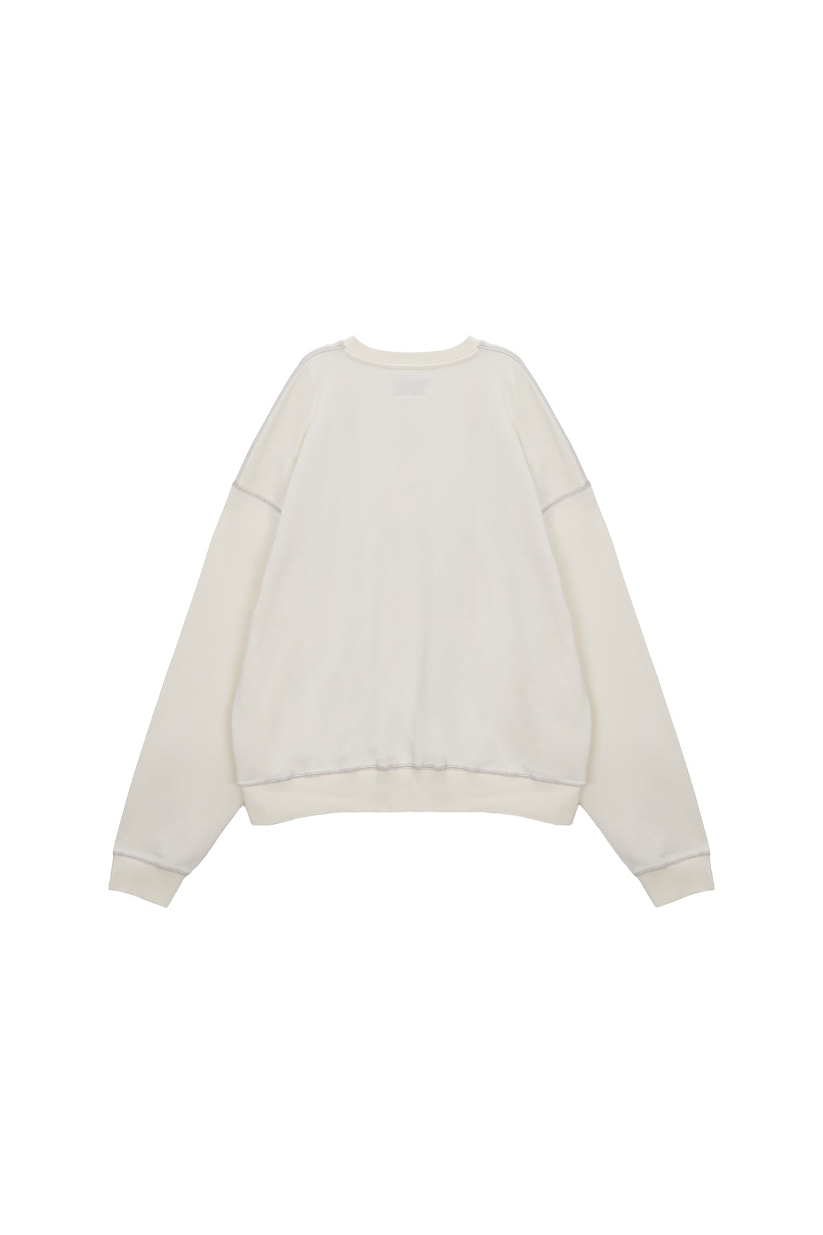 [matinkim] STITCH LABEL SWEATSHIRT IN IVORY