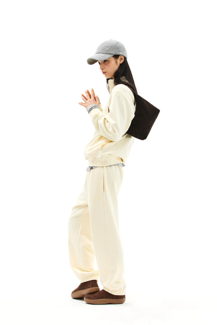 Emis Mono Logo Sweatpants-Cream